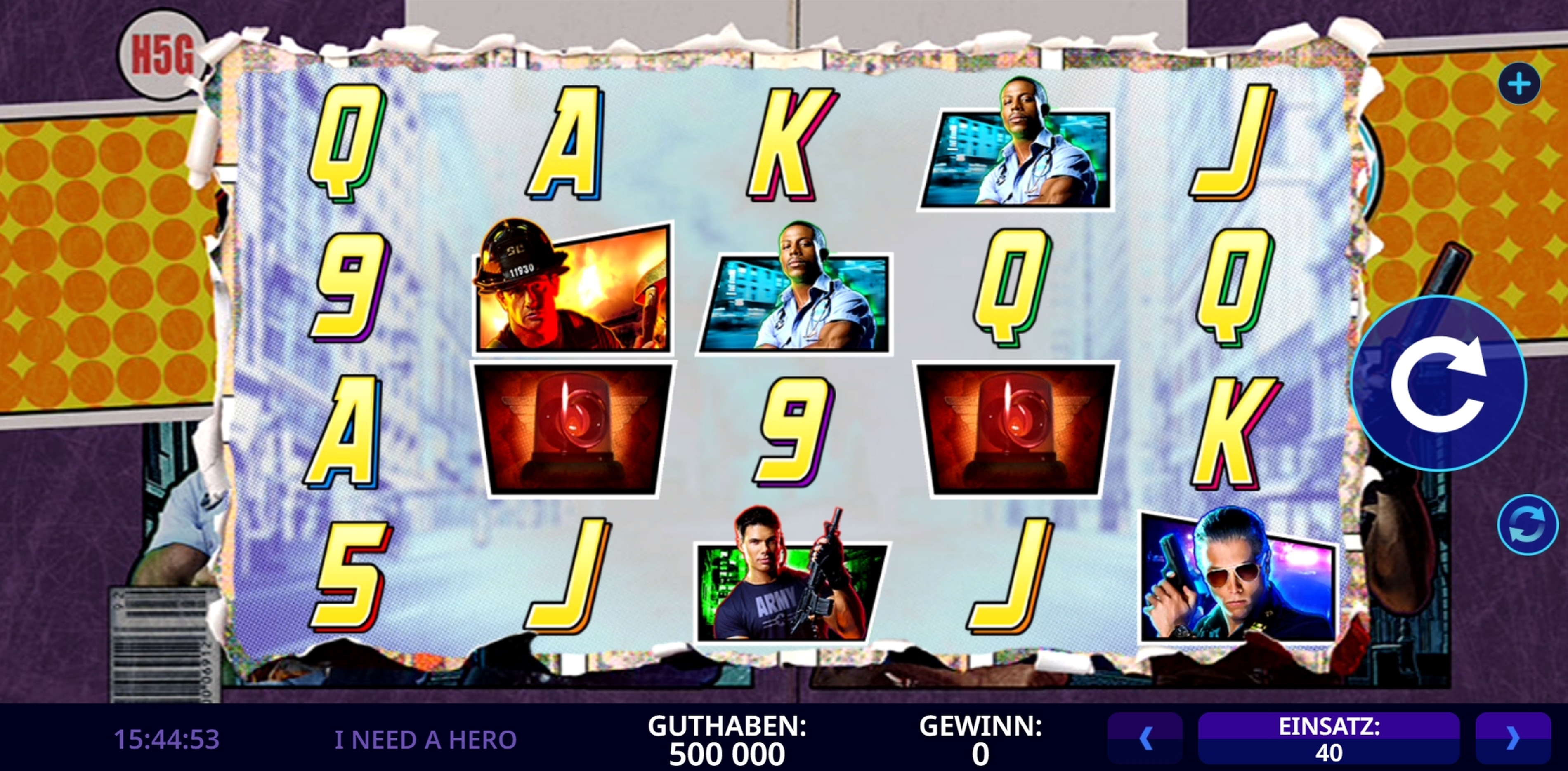 Reels in I Need a Hero Slot Game by High 5 Games