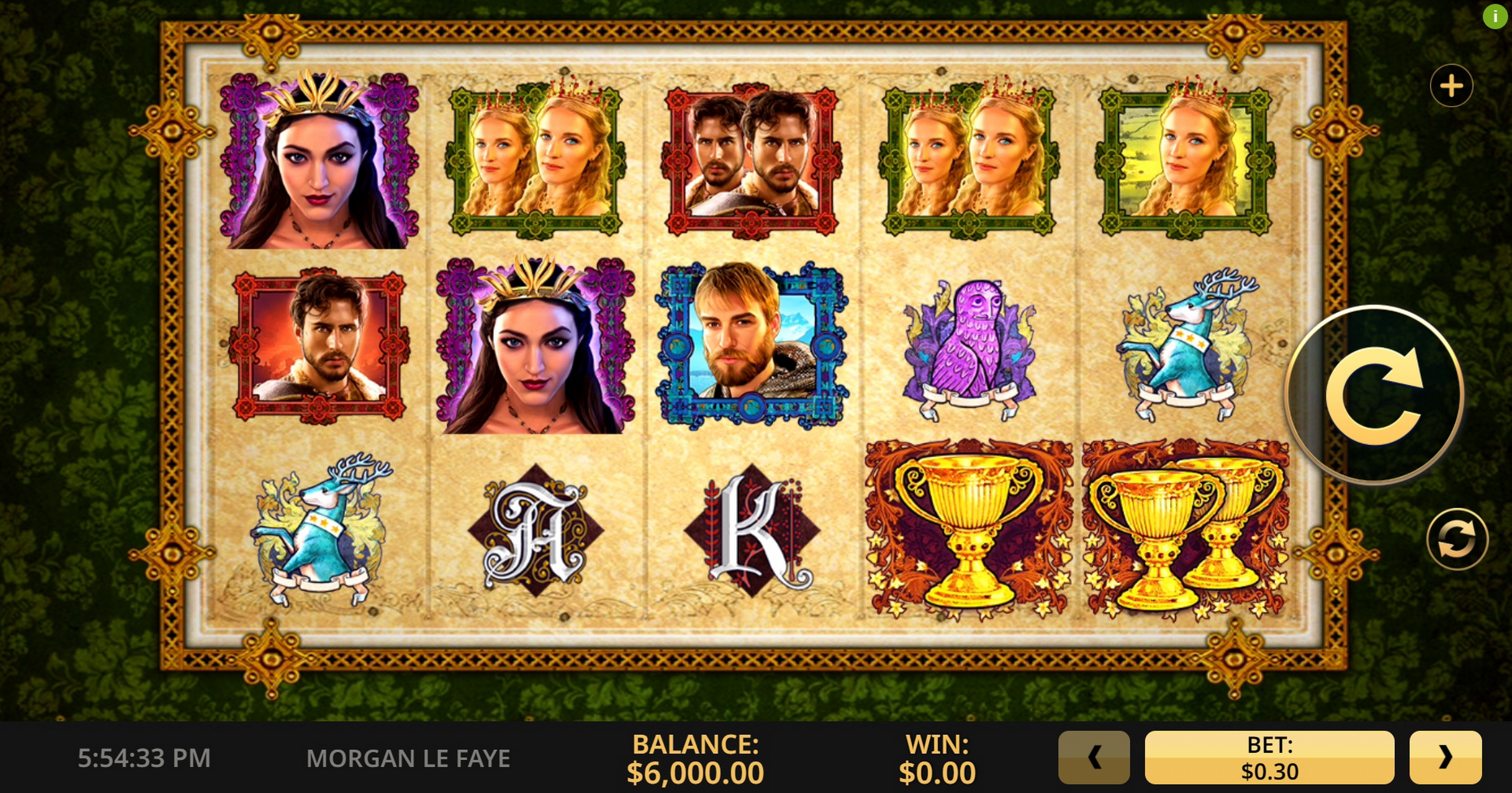 Reels in Morgan Le Faye Slot Game by High 5 Games