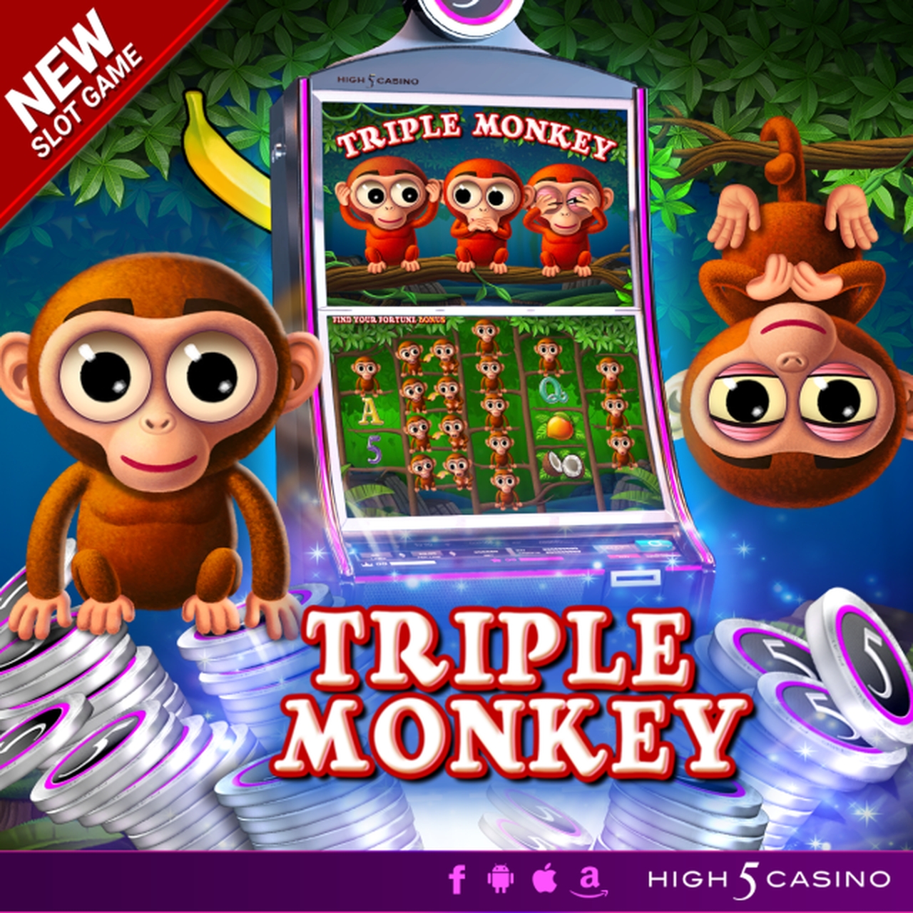 The Triple Monkey (High 5 Games) Online Slot Demo Game by High 5 Games