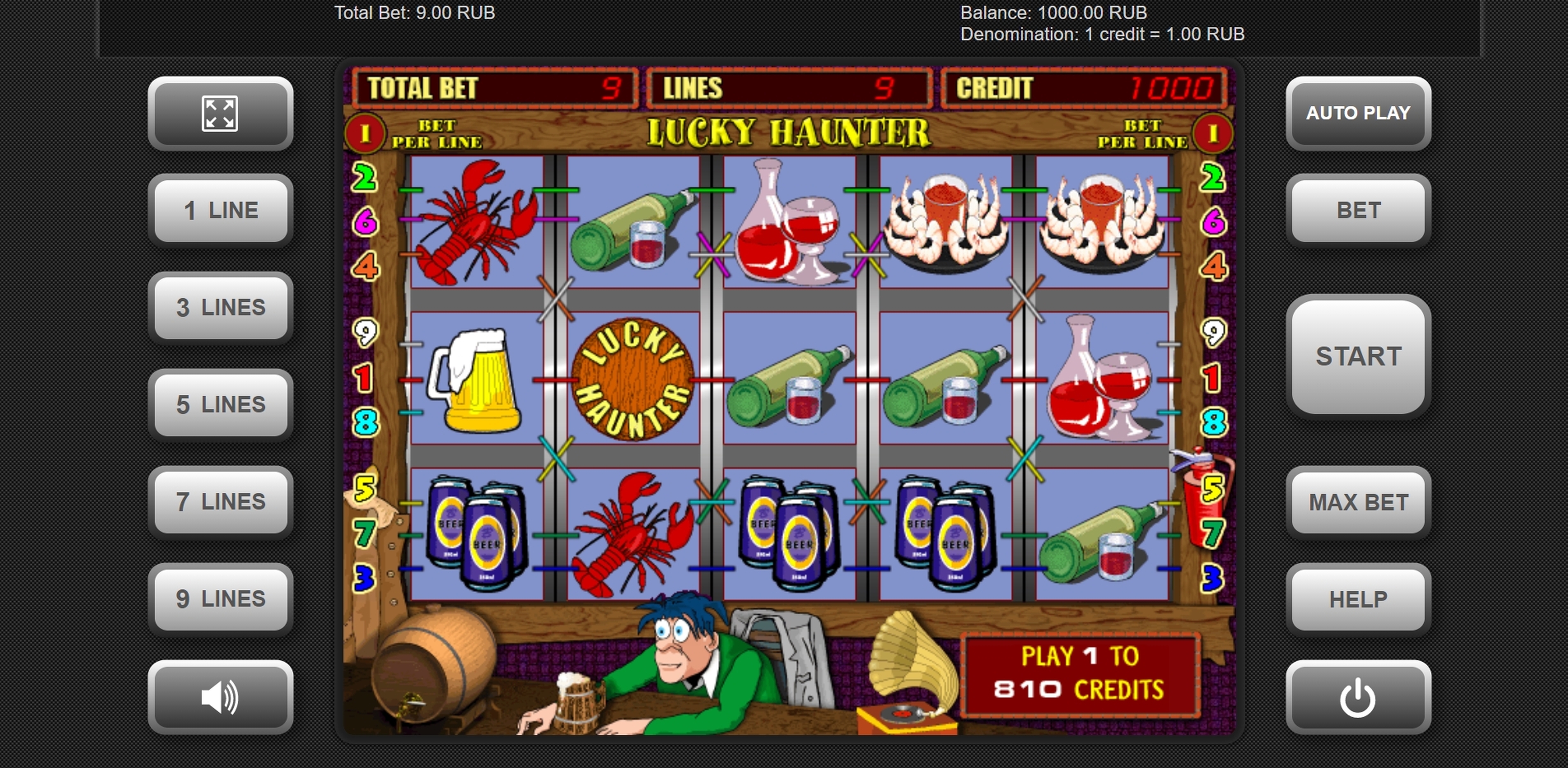 Reels in Lucky Haunter Slot Game by Igrosoft