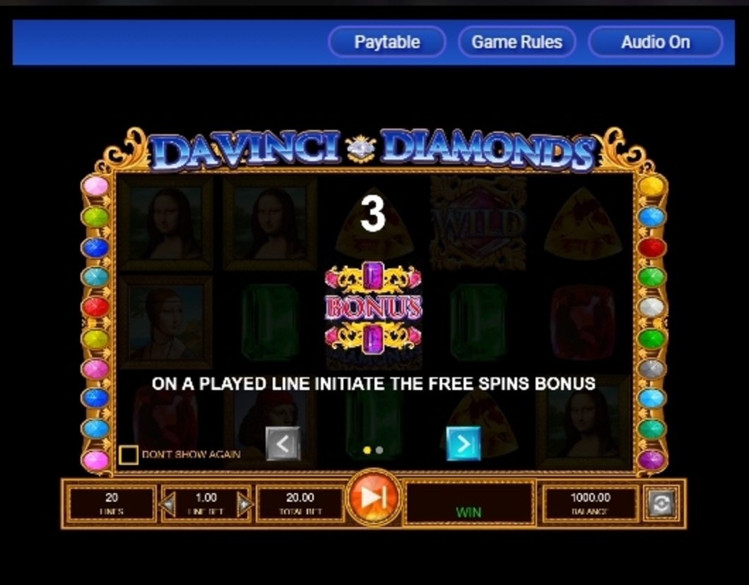 Play Da Vinci Diamonds Free Casino Slot Game by IGT