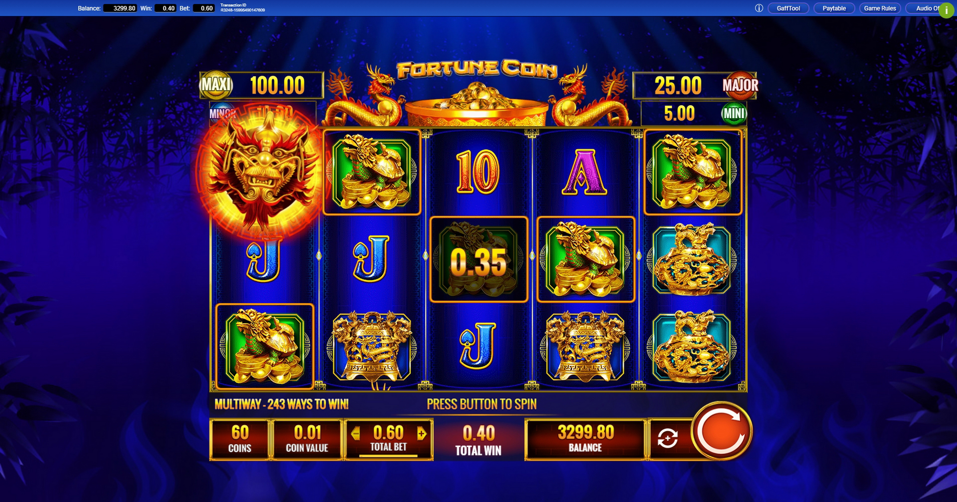 Win Money in Fortune Coin Free Slot Game by IGT