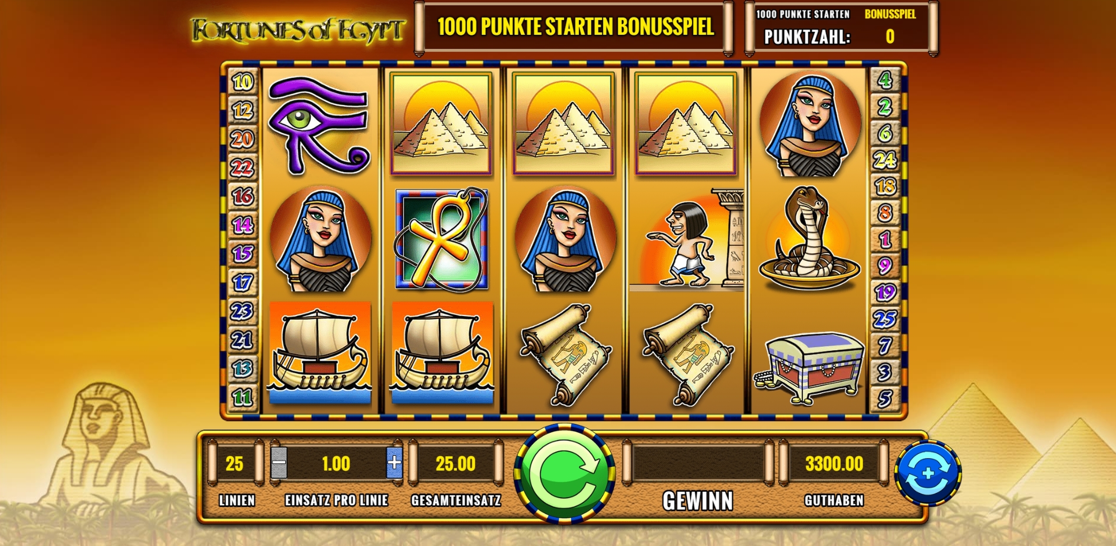 Reels in Fortunes of Egypt Slot Game by IGT