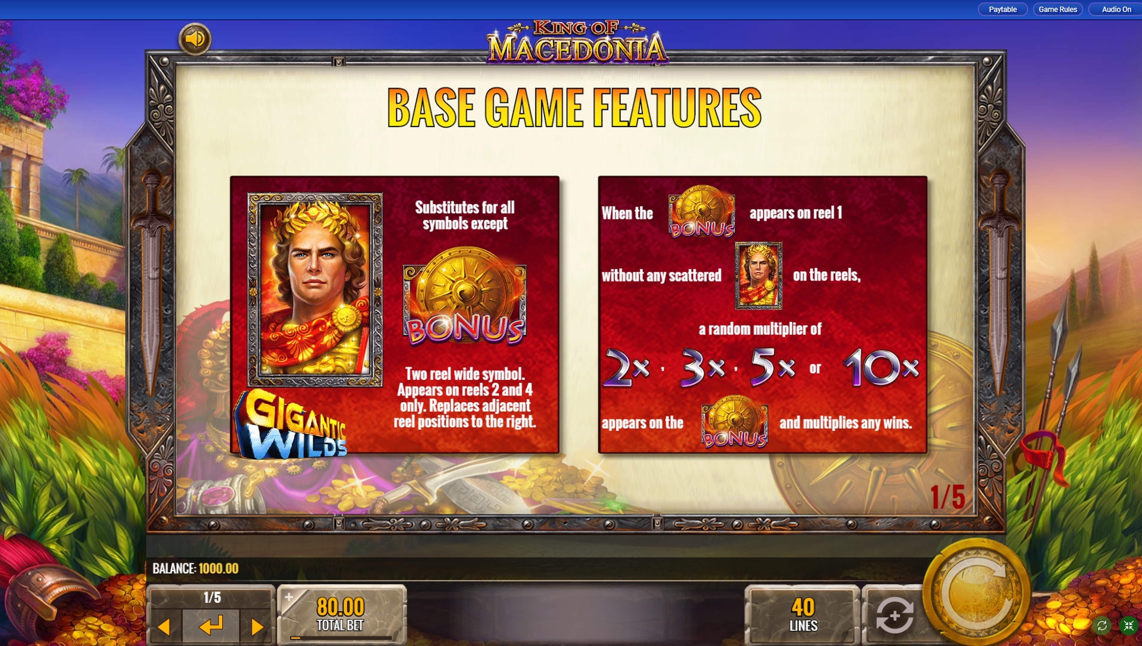 Knights of macedonia slots game