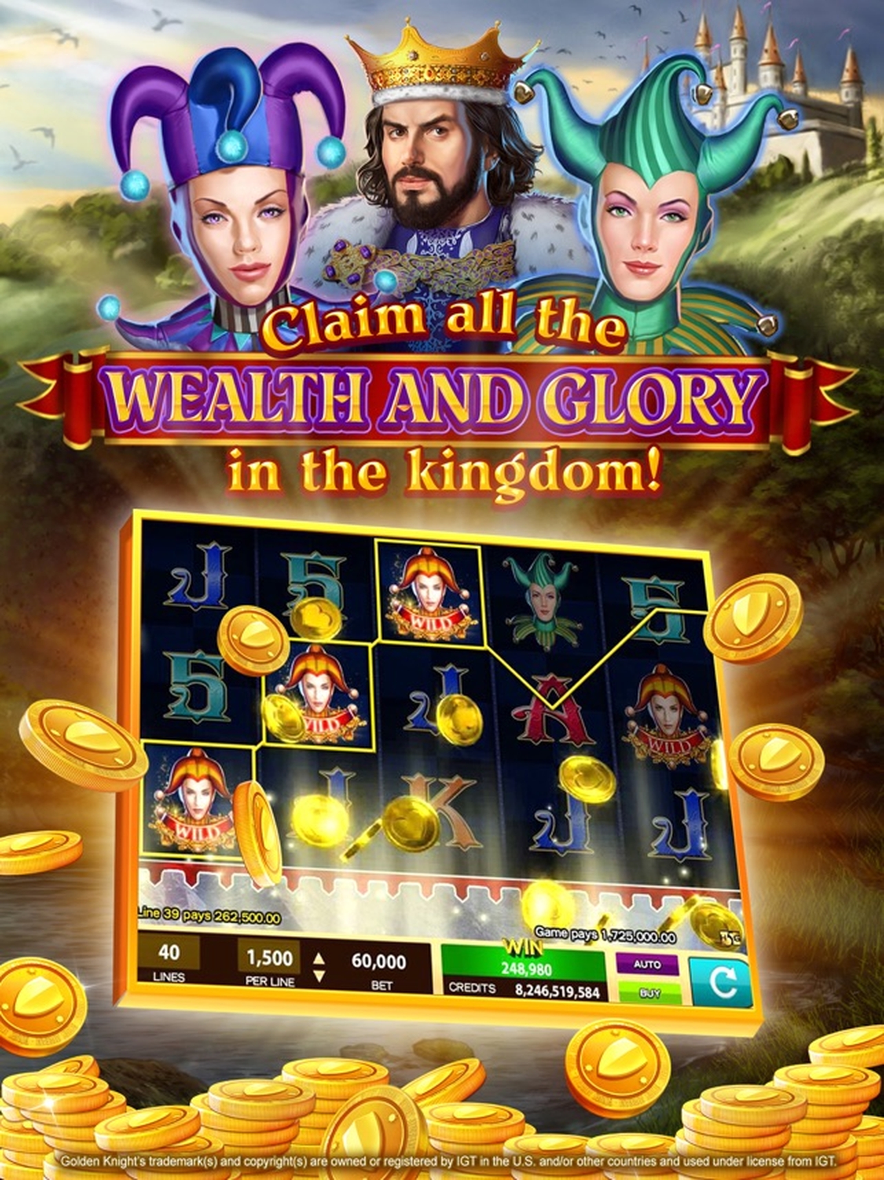 Knights of Glory Online Slot Demo Game by IGT