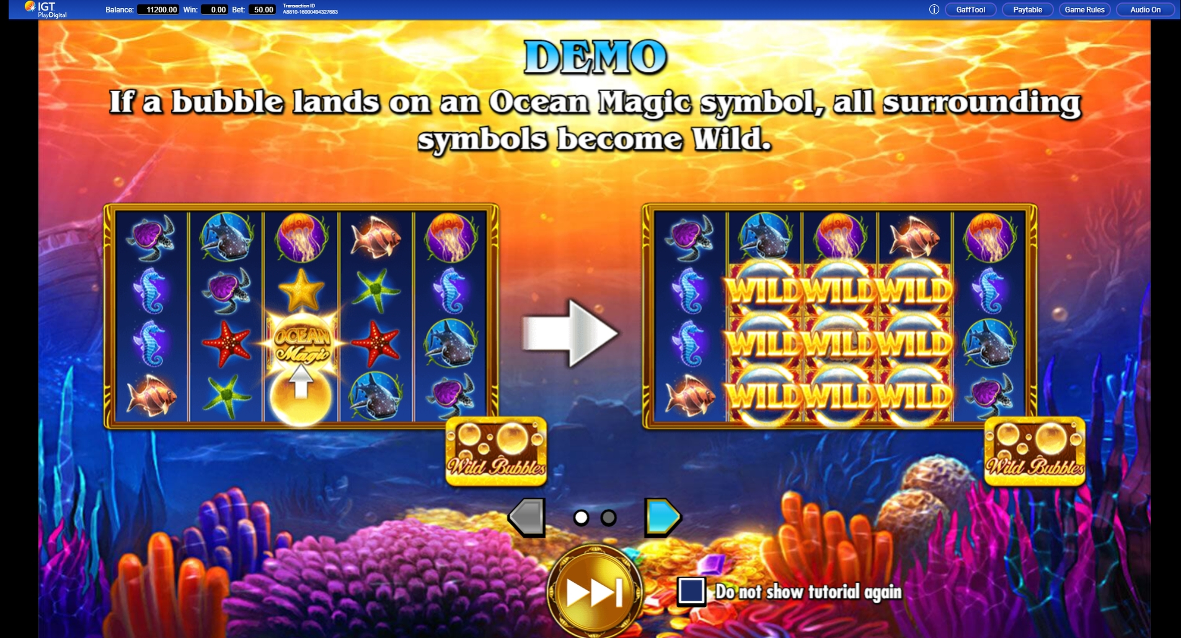 Ocean Magic demo play, Slot Machine Online by IGT Review