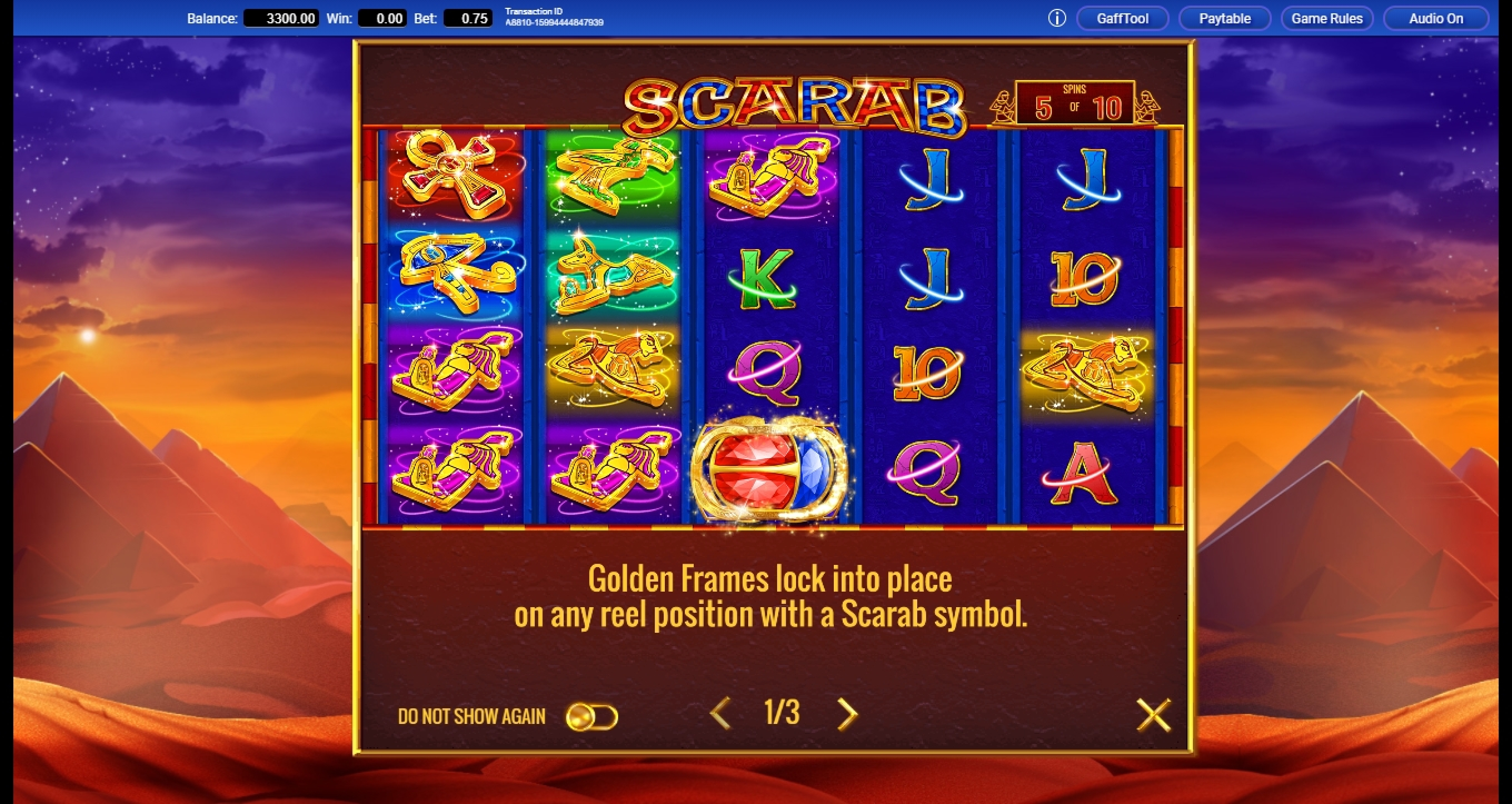 Play Scarab Free Casino Slot Game by IGT