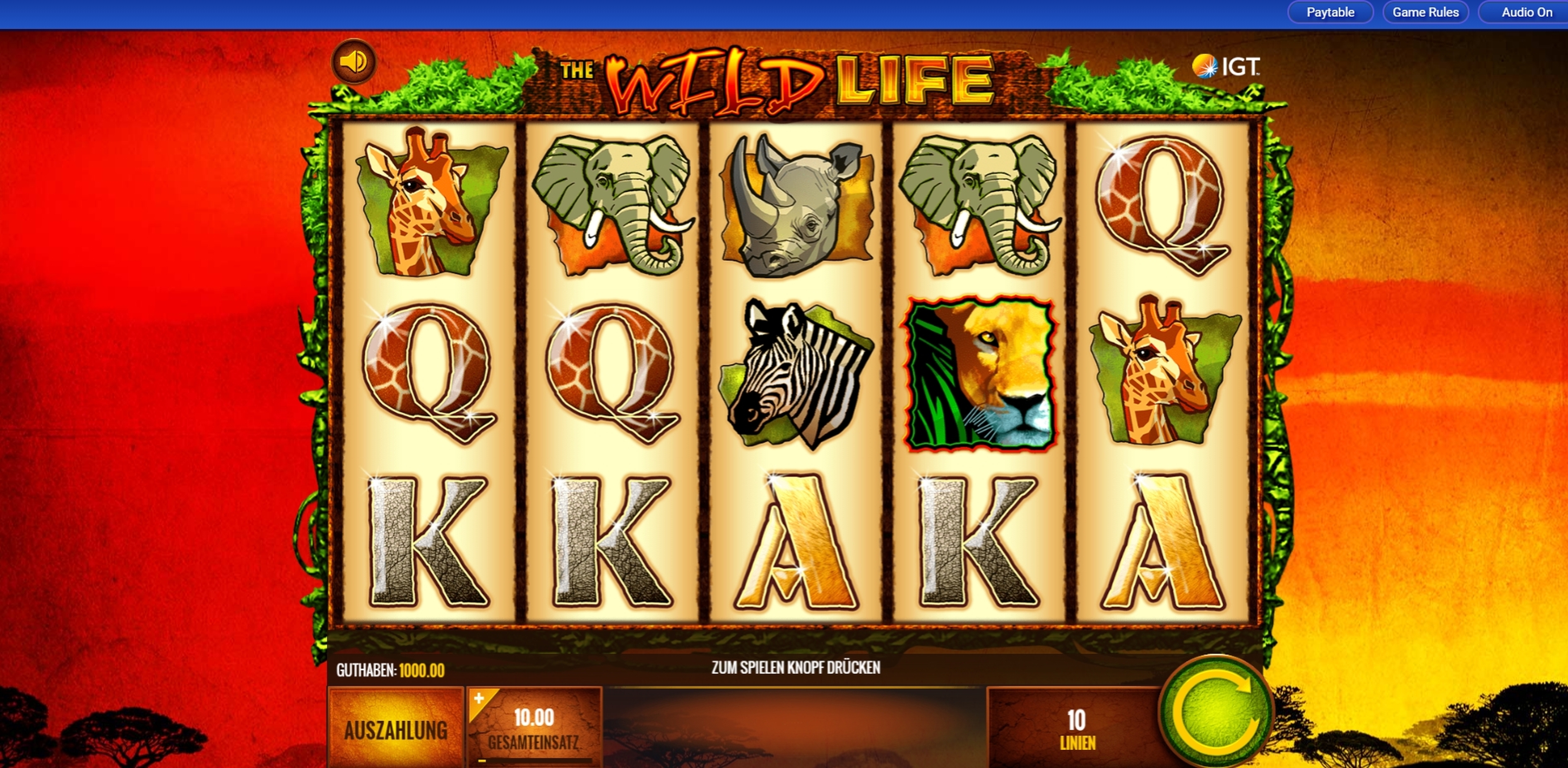 Reels in The Wild Life Slot Game by IGT