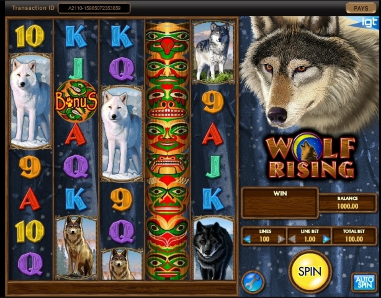Reels in Wolf Rising Slot Game by IGT