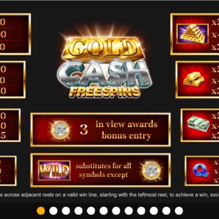 gold cash free spins slot demo