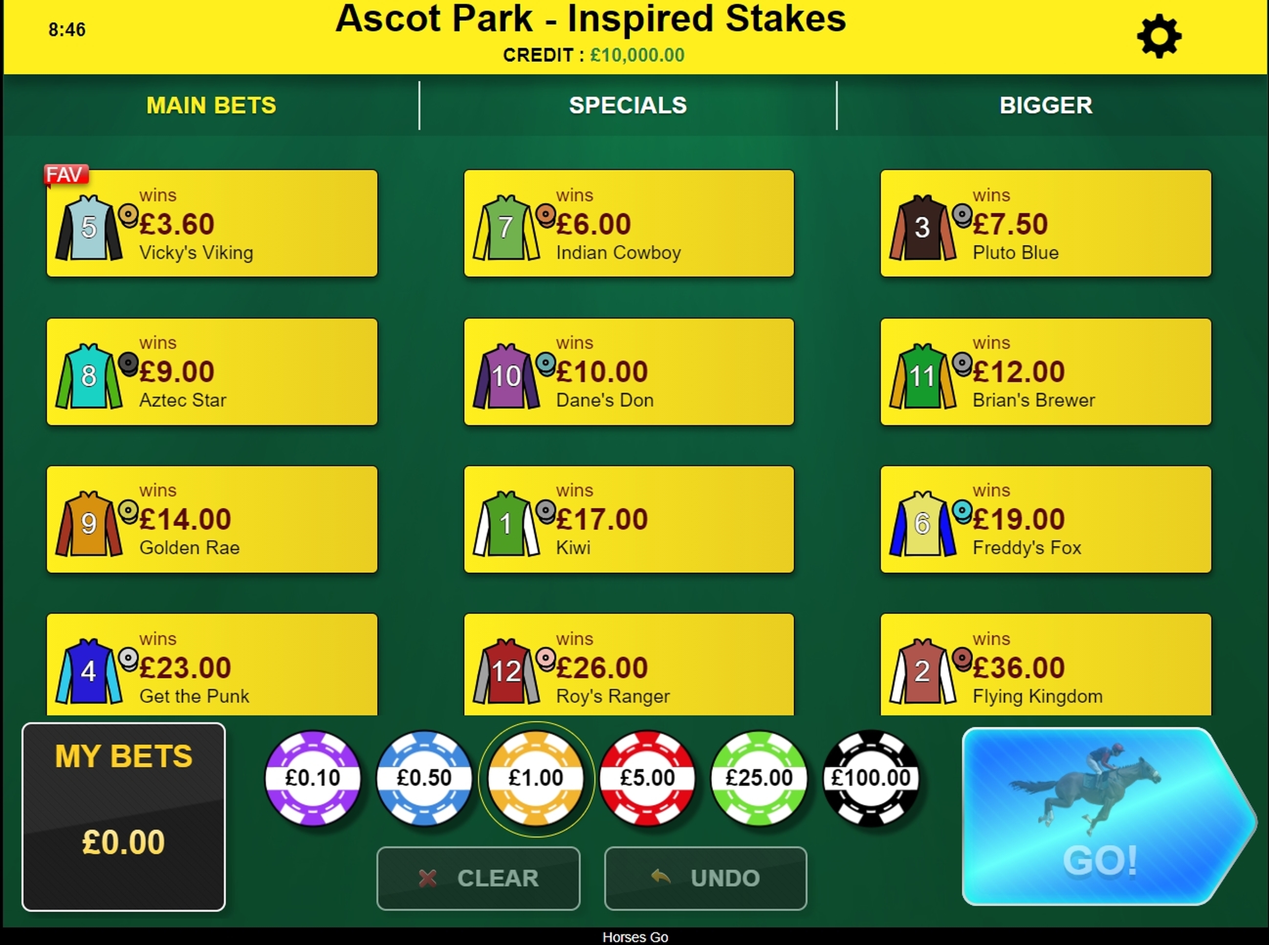 Reels in Rush Horses Go! Slot Game by Inspired Gaming