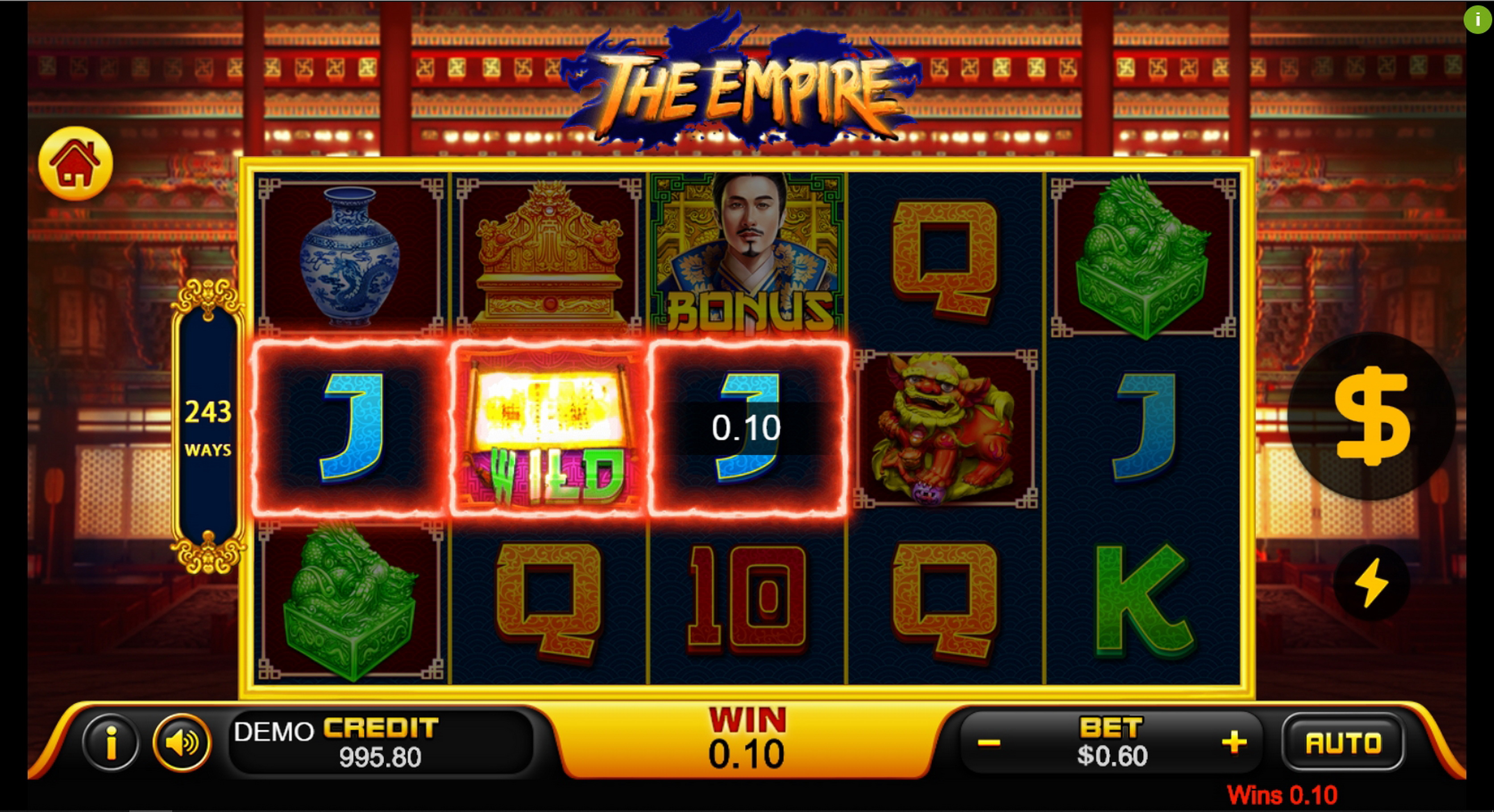 Win Money in The Empire Free Slot Game by PlayStar