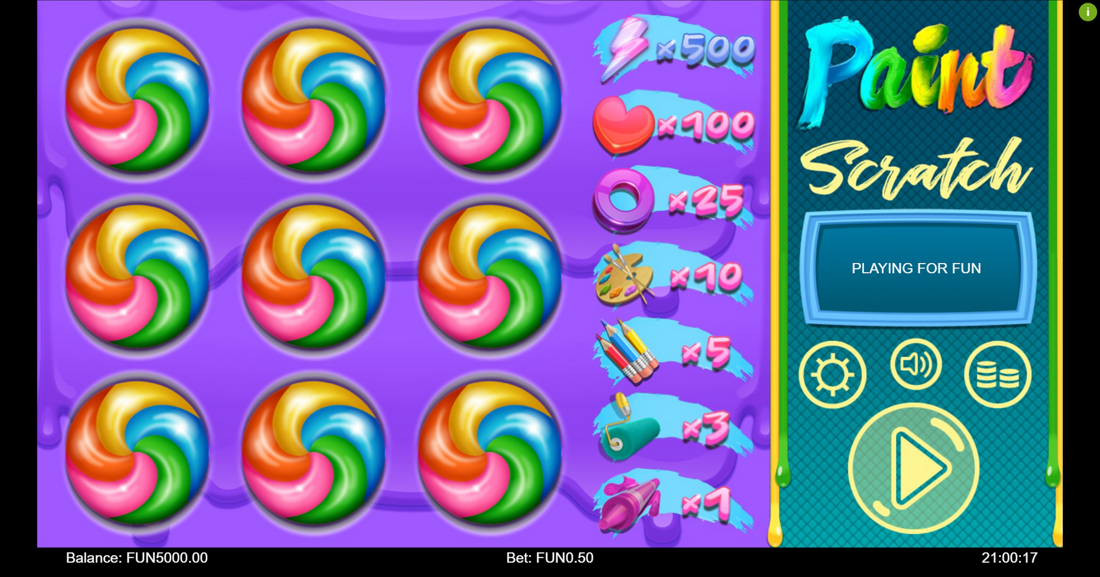 Reels in Paint Scratch Slot Game by Iron Dog Studios