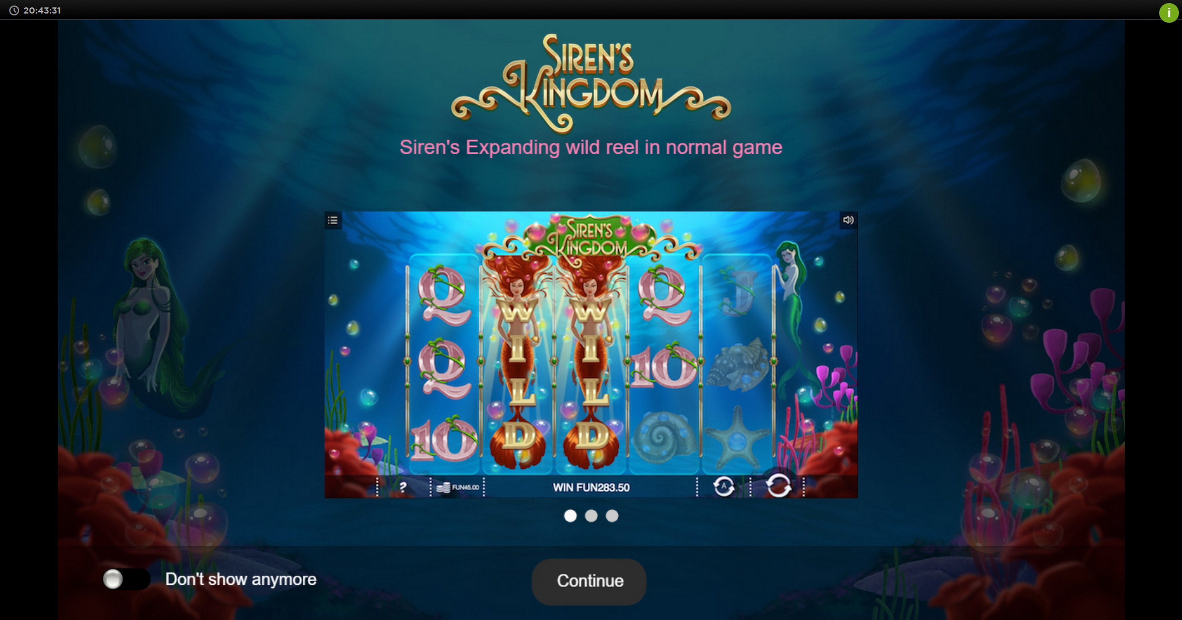 Play Siren's Kingdom Free Casino Slot Game by Iron Dog Studios