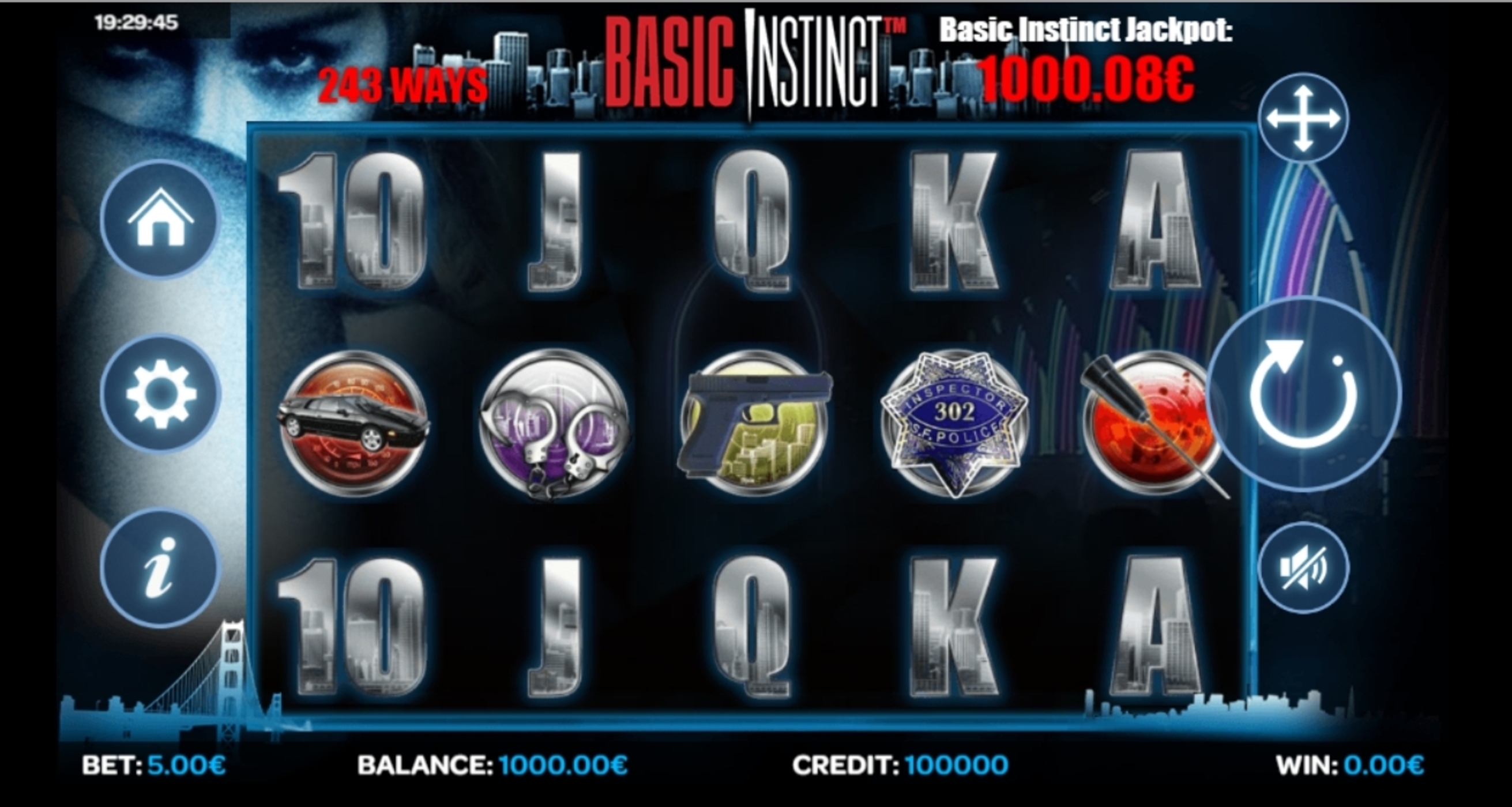 Reels in Basic Instinct Slot Game by iSoftBet