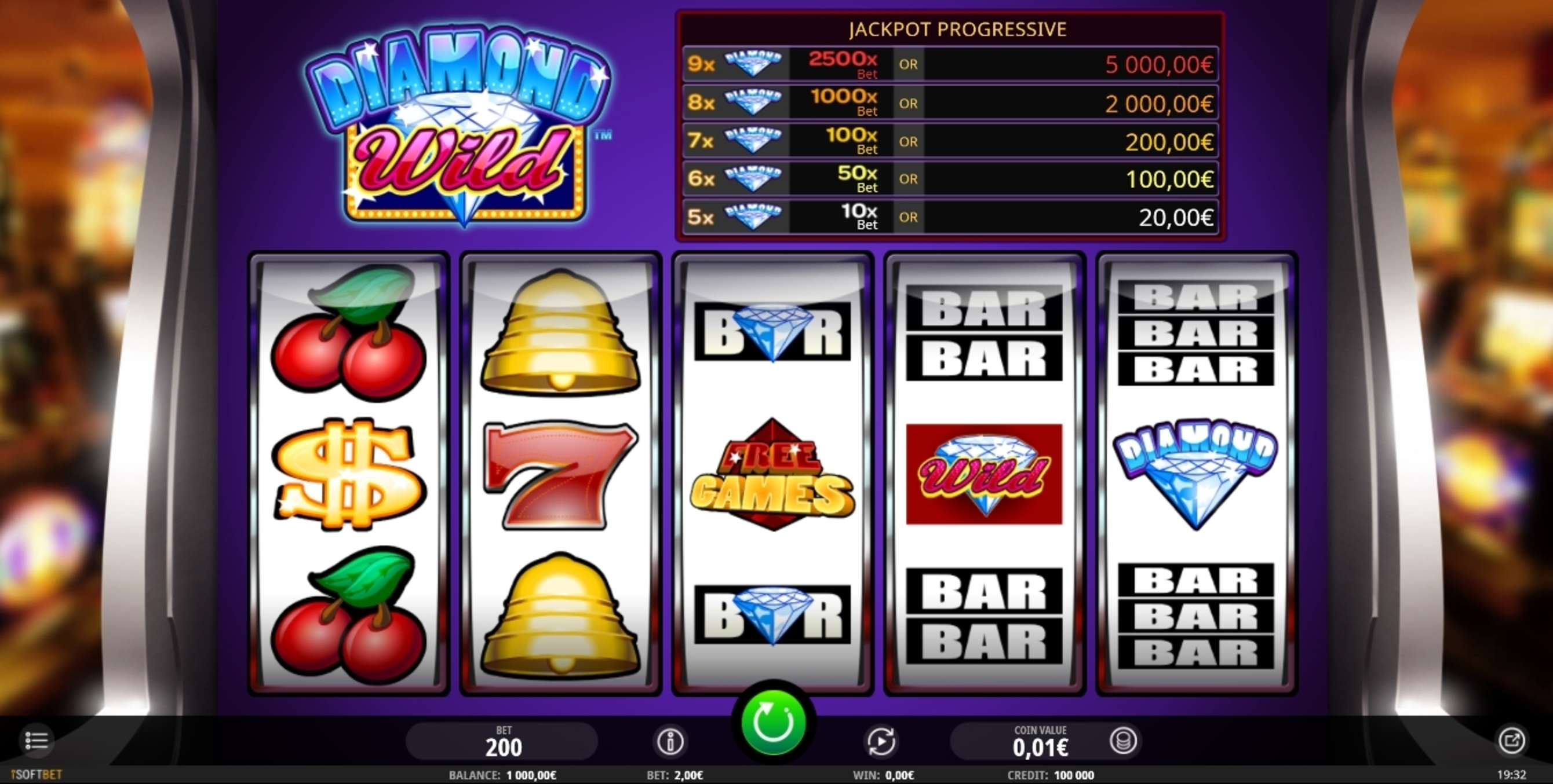 Reels in Diamond Wild Slot Game by iSoftBet