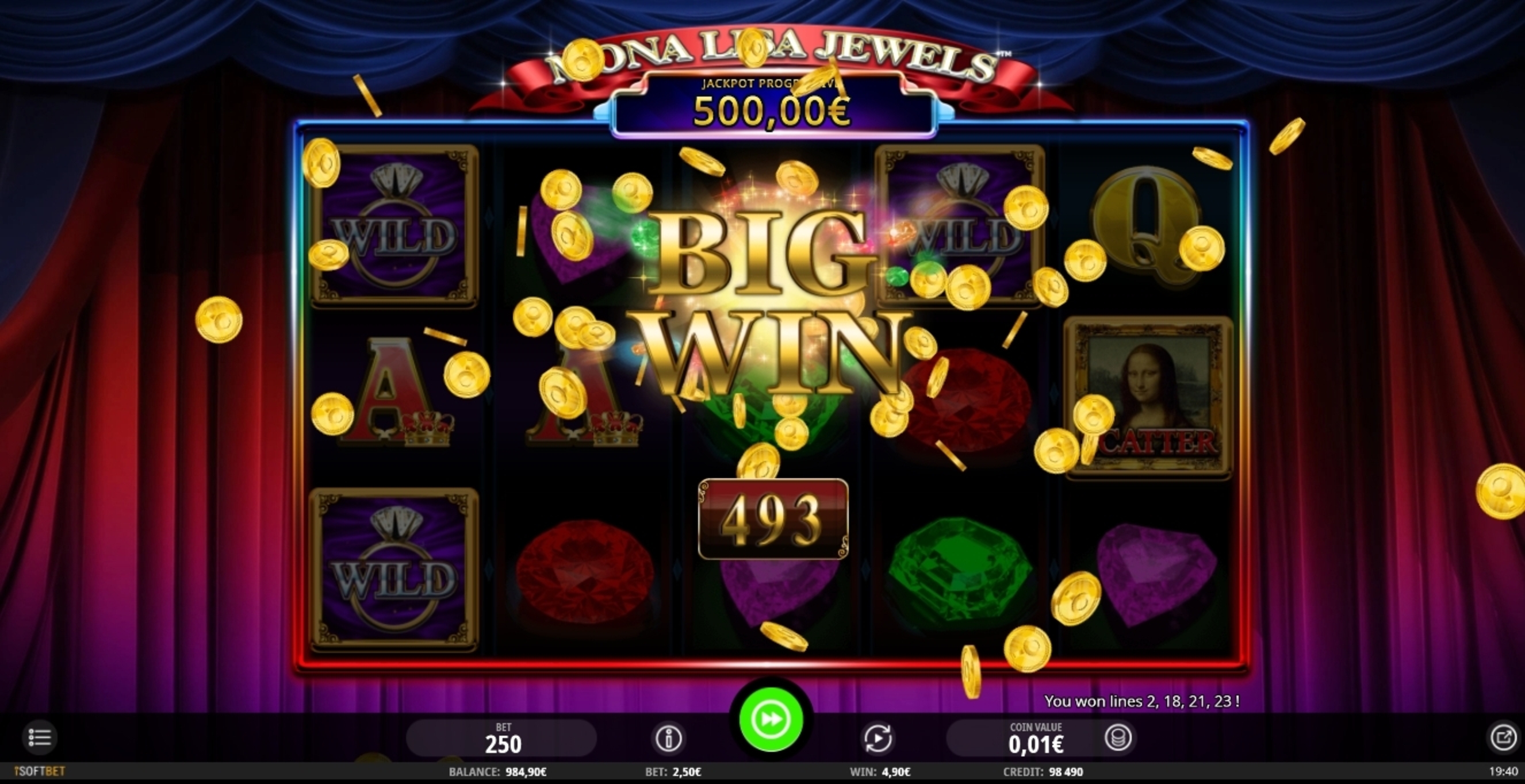 Win Money in Mona Lisa Jewels Free Slot Game by iSoftBet