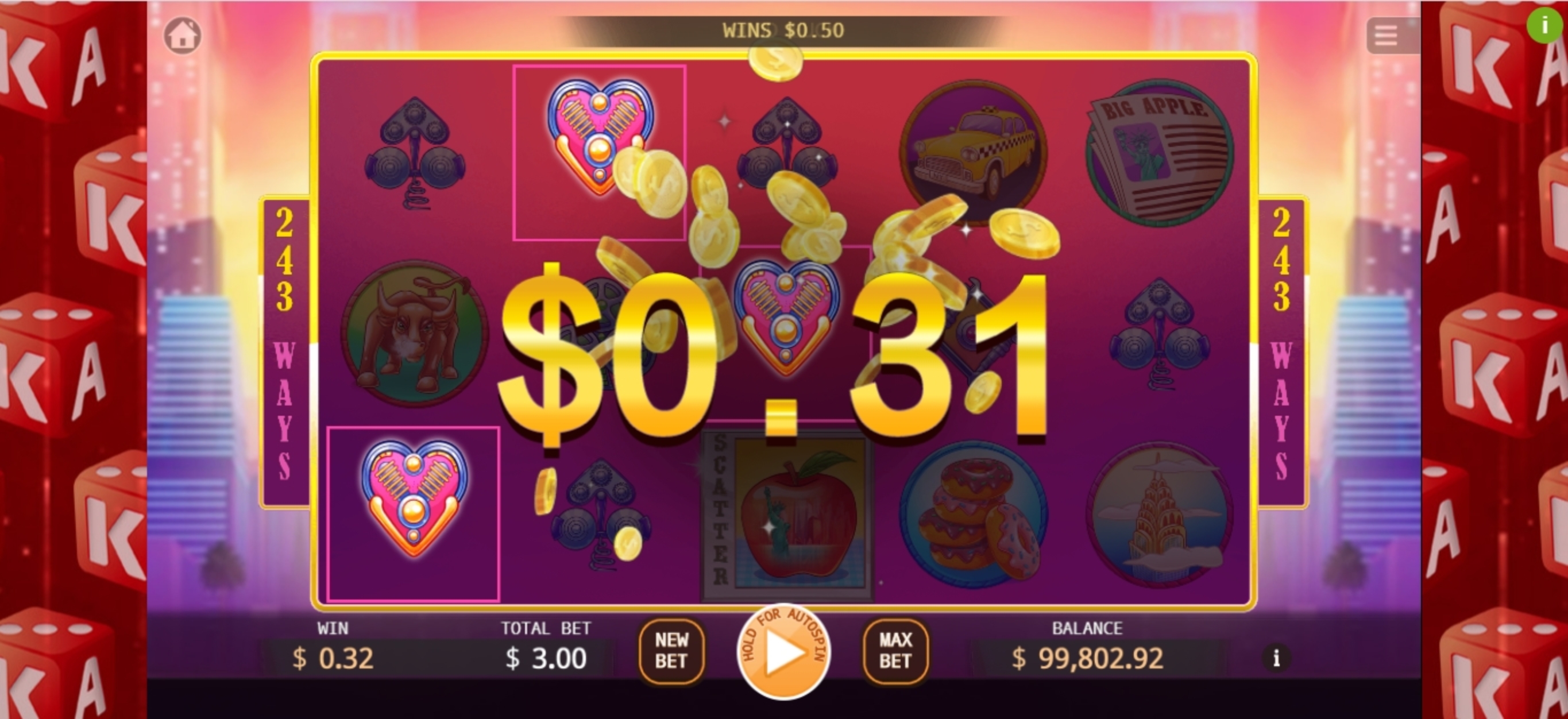 Win Money in Big Apple Free Slot Game by KA Gaming