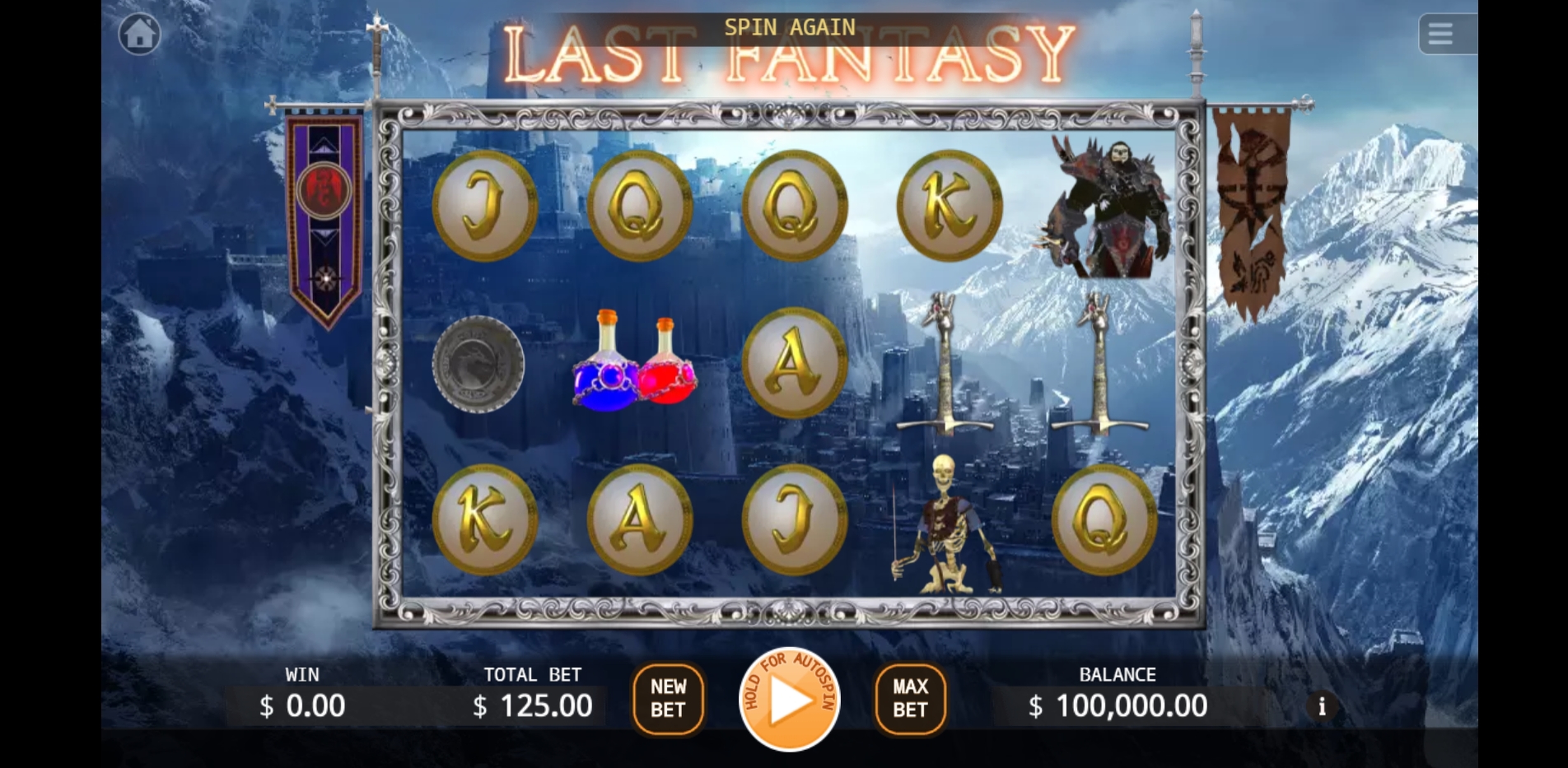 Reels in Last Fantasy Slot Game by KA Gaming