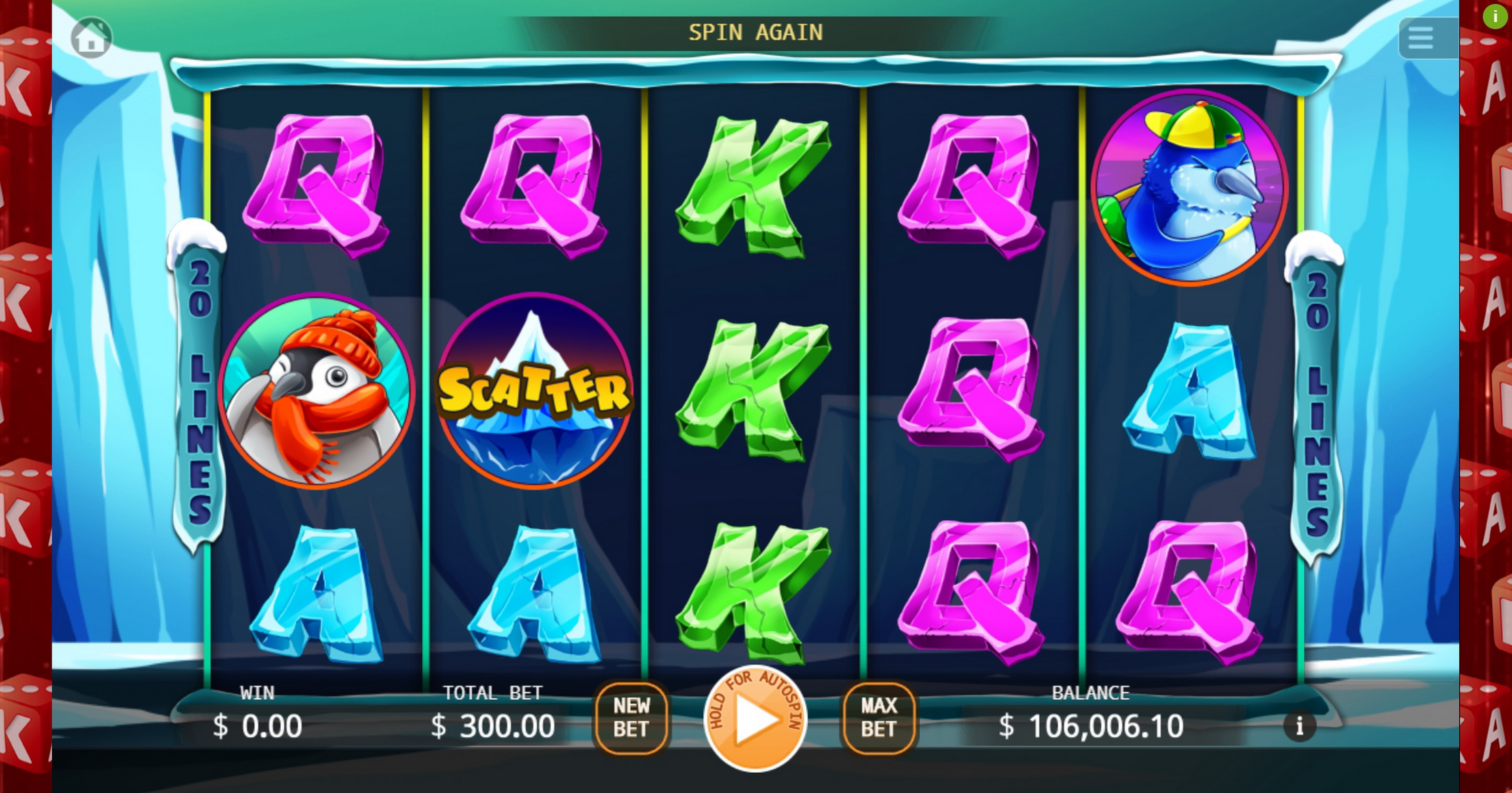 Reels in Lucky Penguins Slot Game by KA Gaming