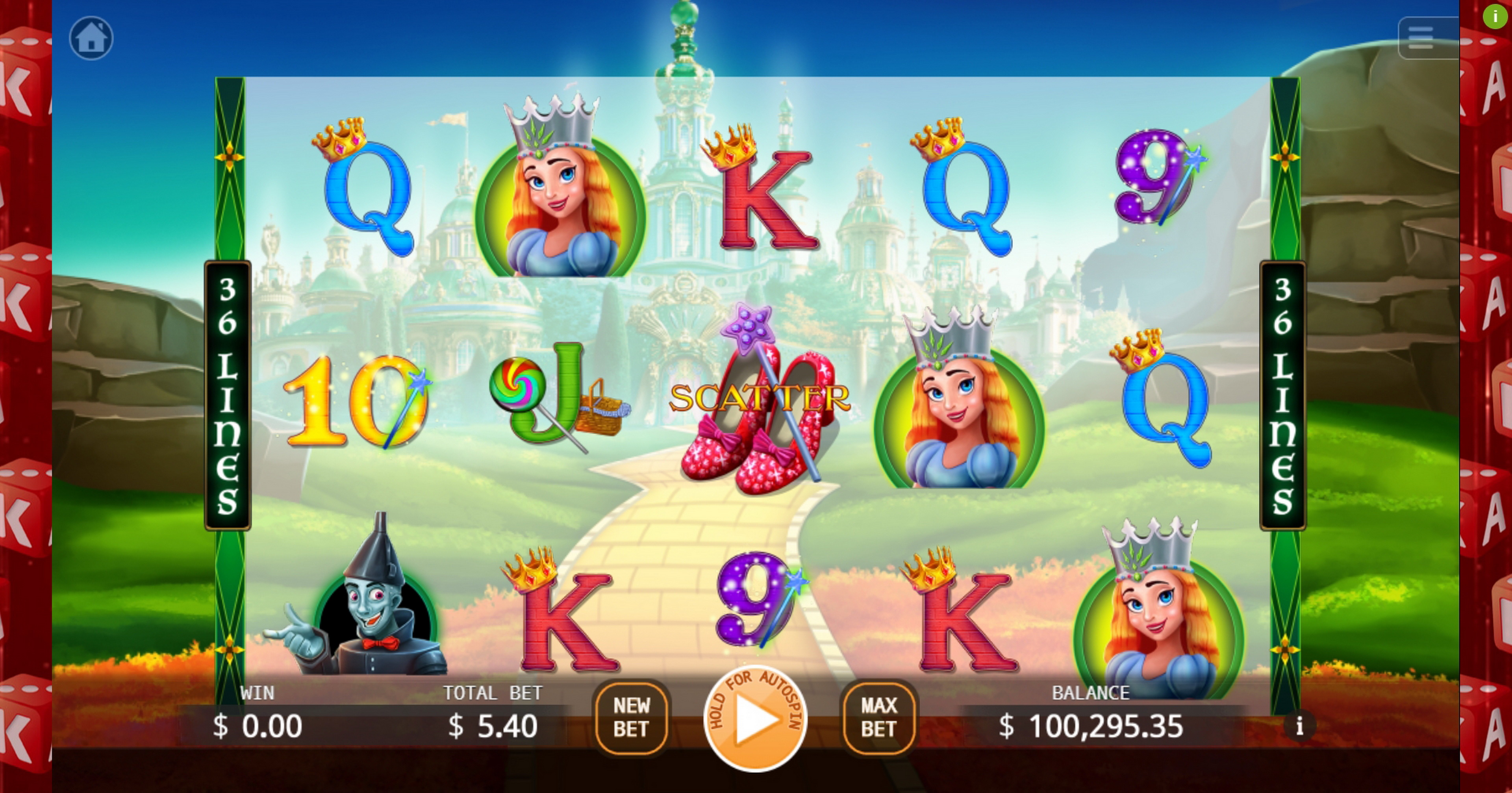 Reels in The Wizard of Oz (KA Gaming) Slot Game by KA Gaming
