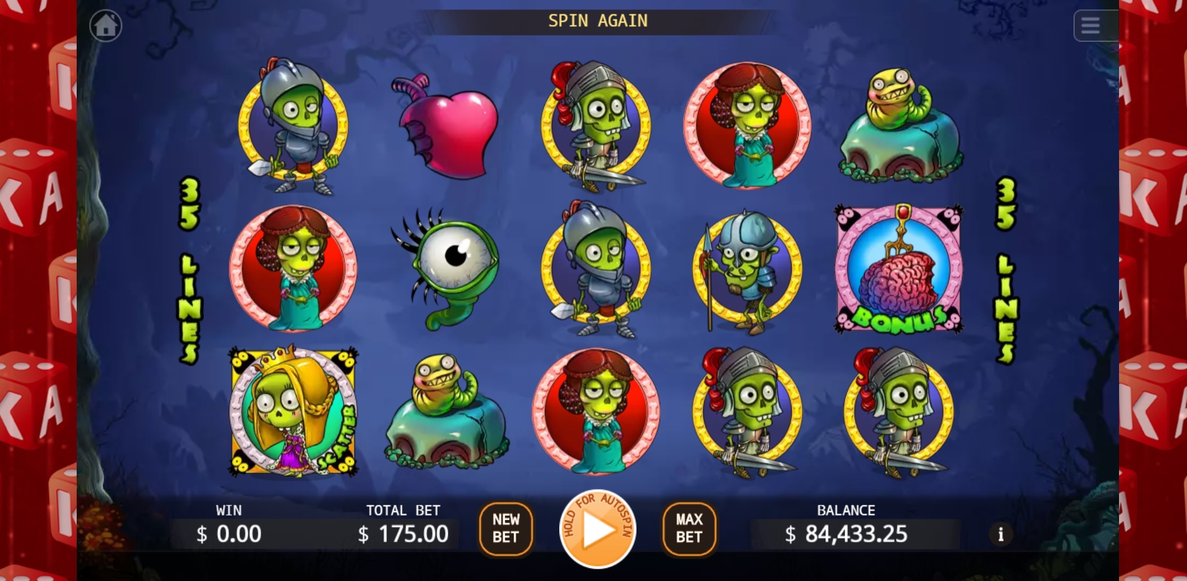 Reels in Zombie Land Slot Game by KA Gaming