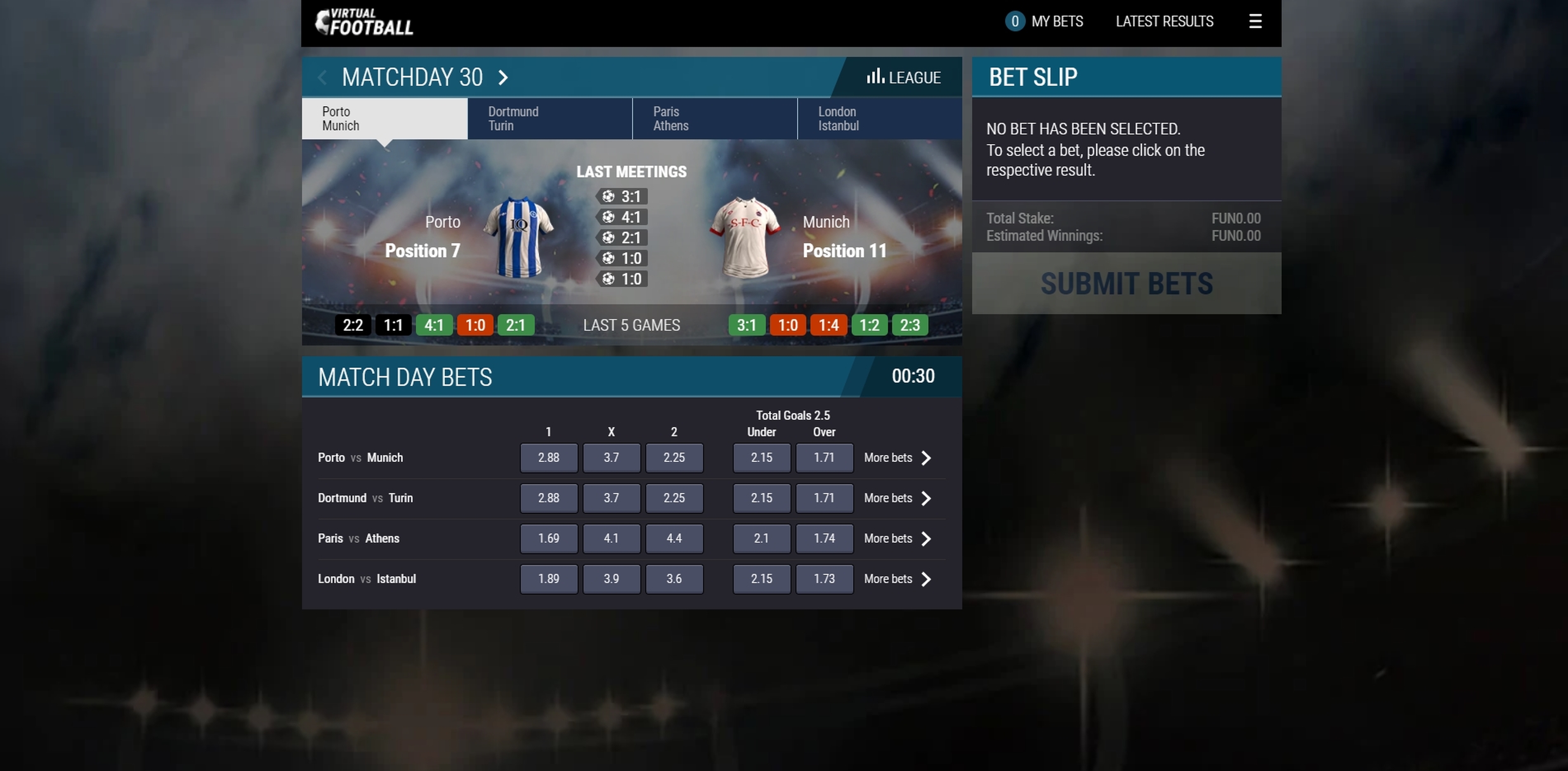 Virtual Football demo