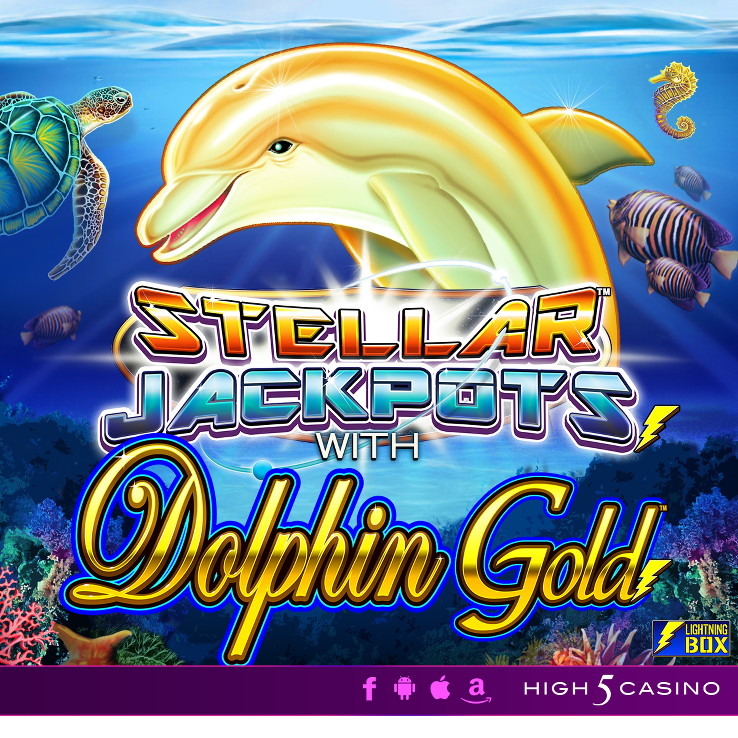 The Dolphin Gold with Stellar Jackpots Online Slot Demo Game by Lightning Box
