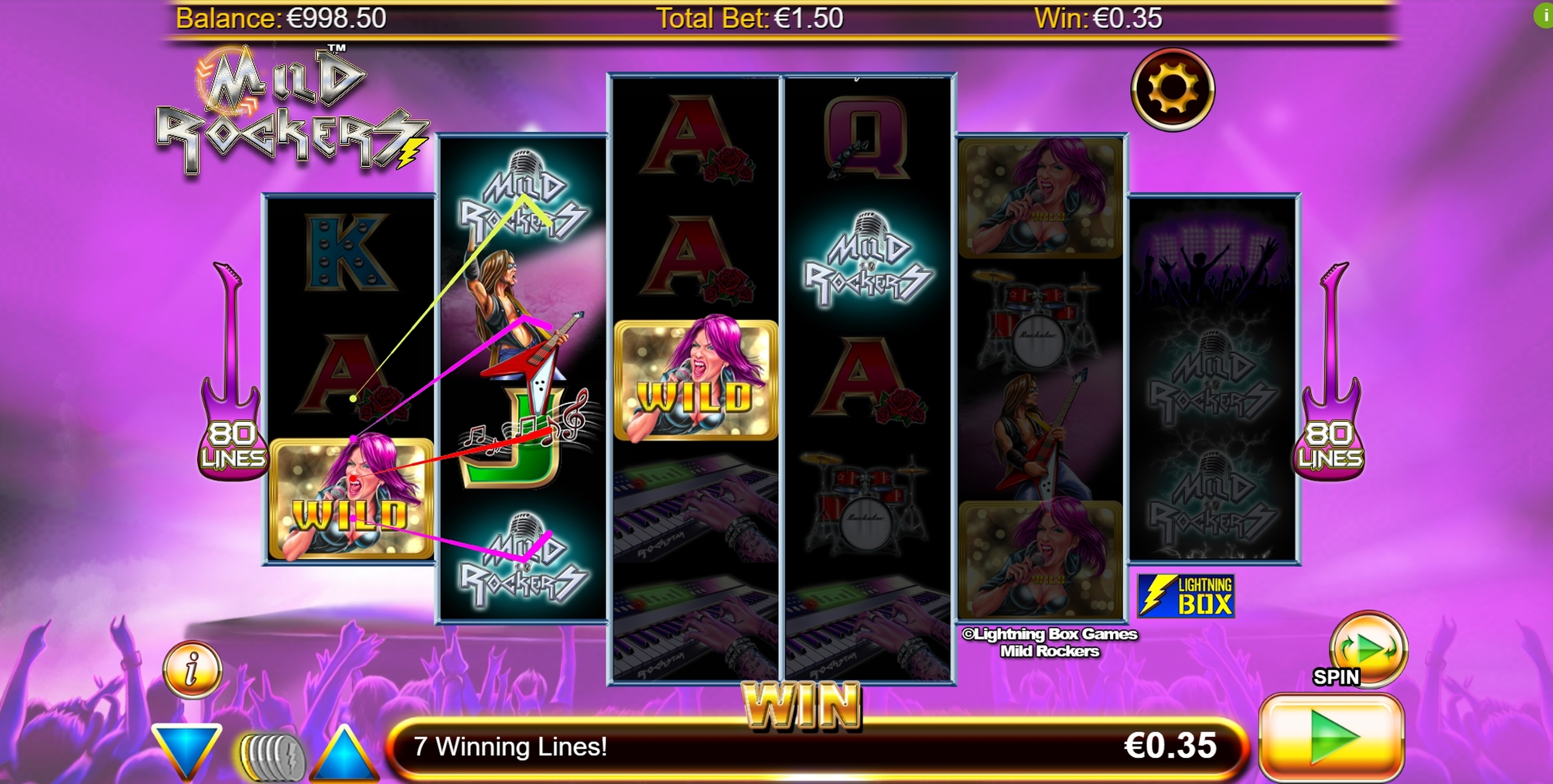 Win Money in Mild Rockers Free Slot Game by Lightning Box
