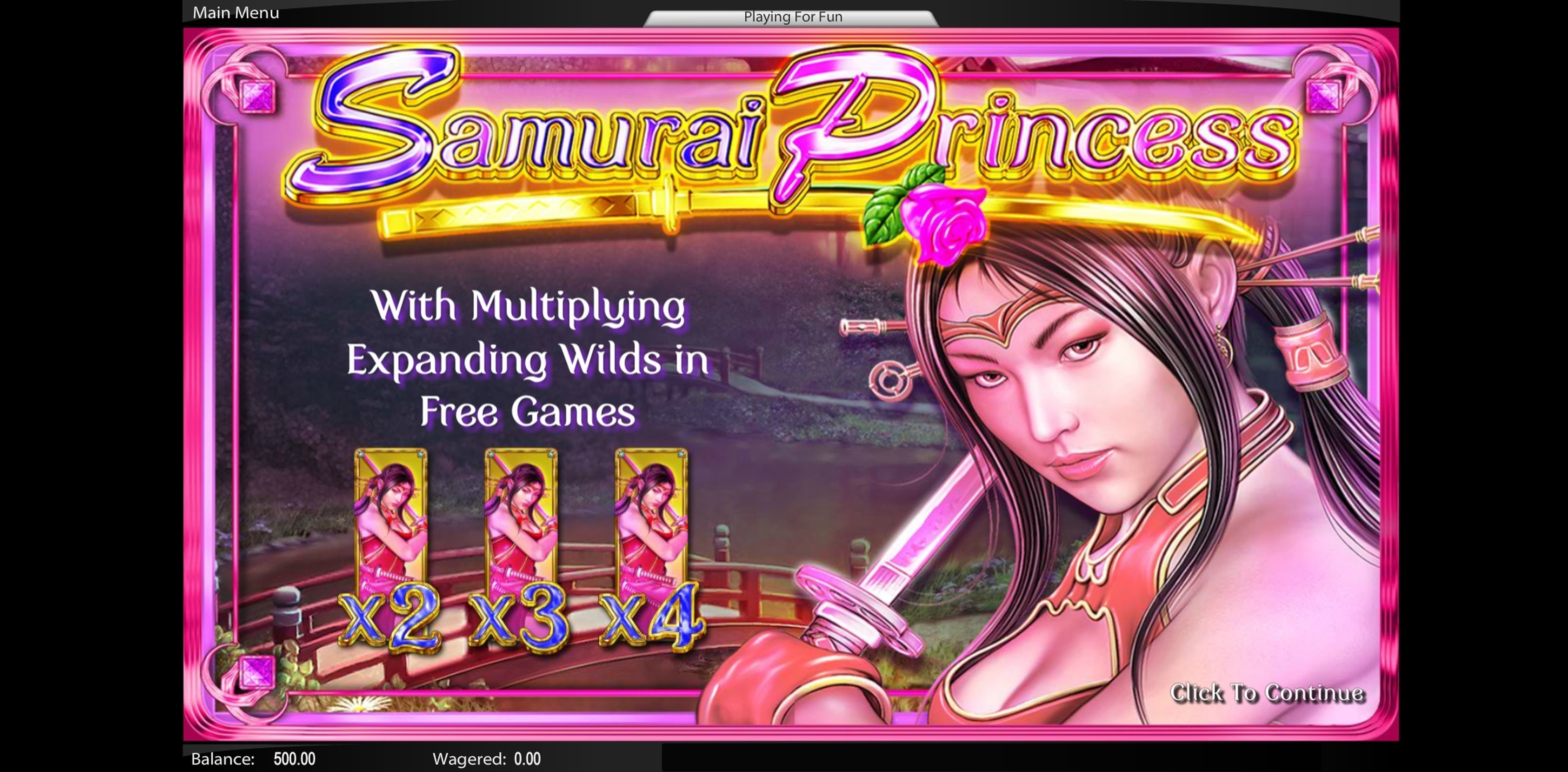 Play Samurai Princess Free Casino Slot Game by Lightning Box