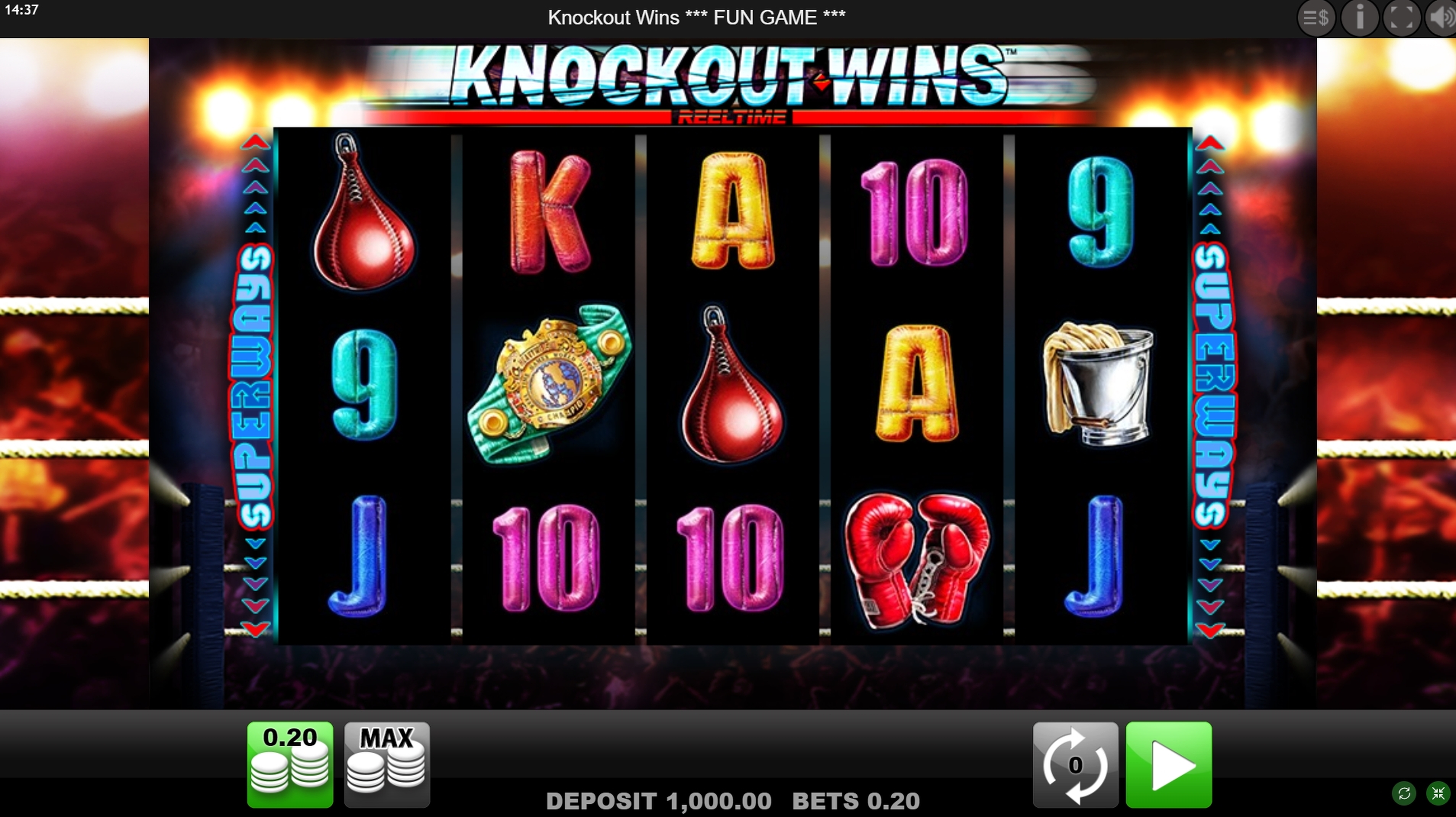 Reels in Knockout Wins Slot Game by Merkur Gaming