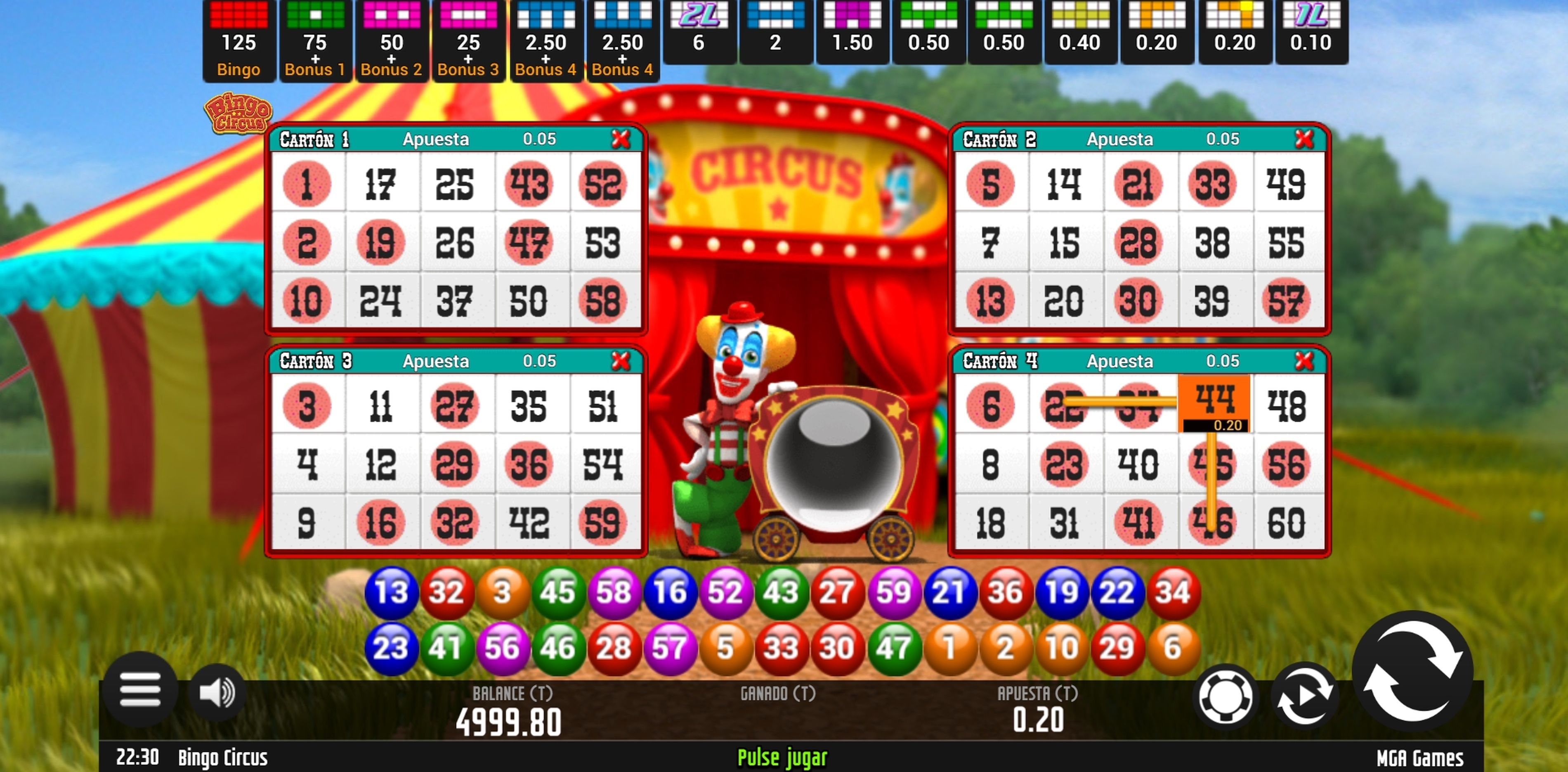 Win Money in Circus Bingo Free Slot Game by MGA