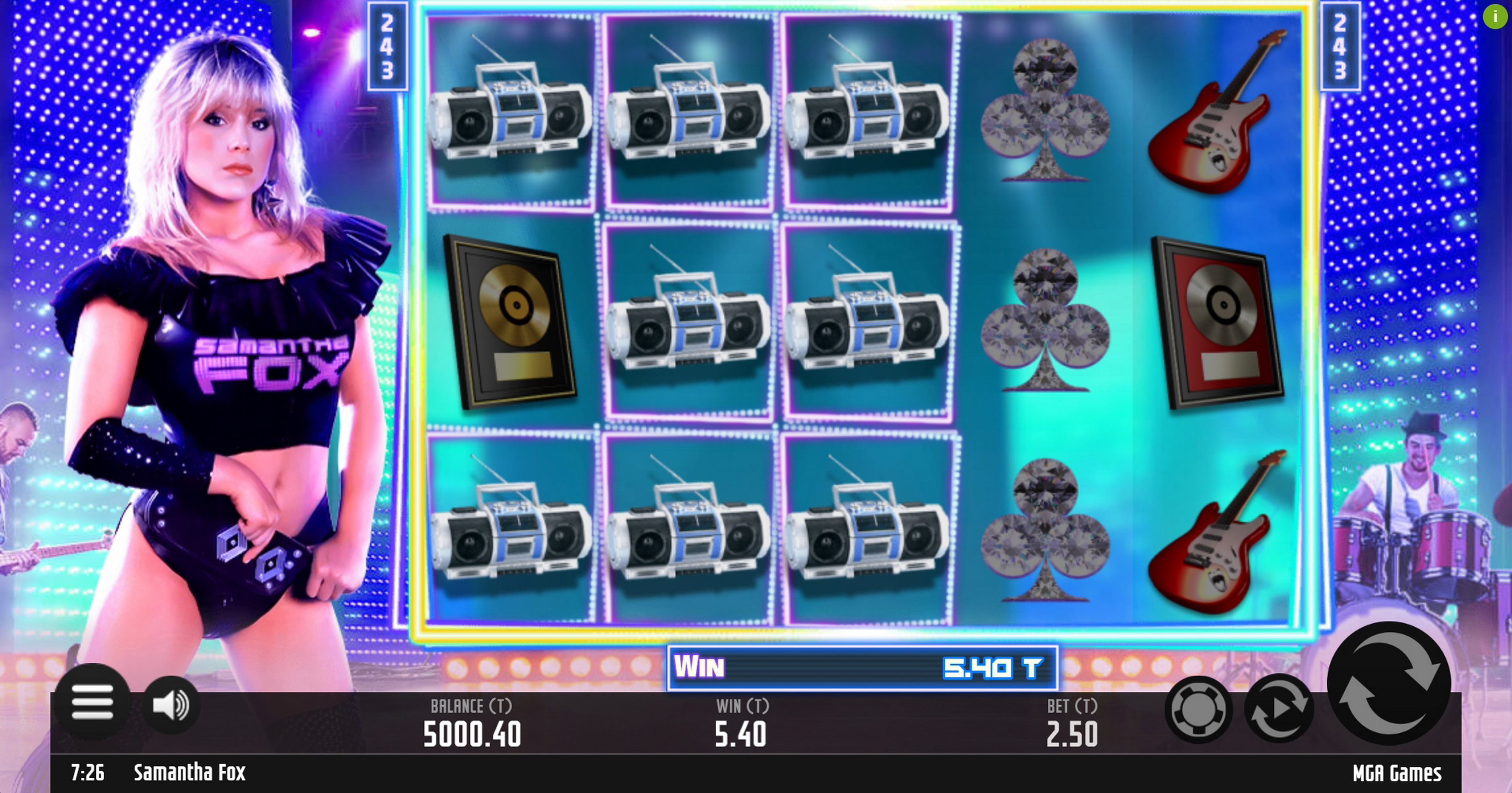 Win Money in Samantha Fox Free Slot Game by MGA