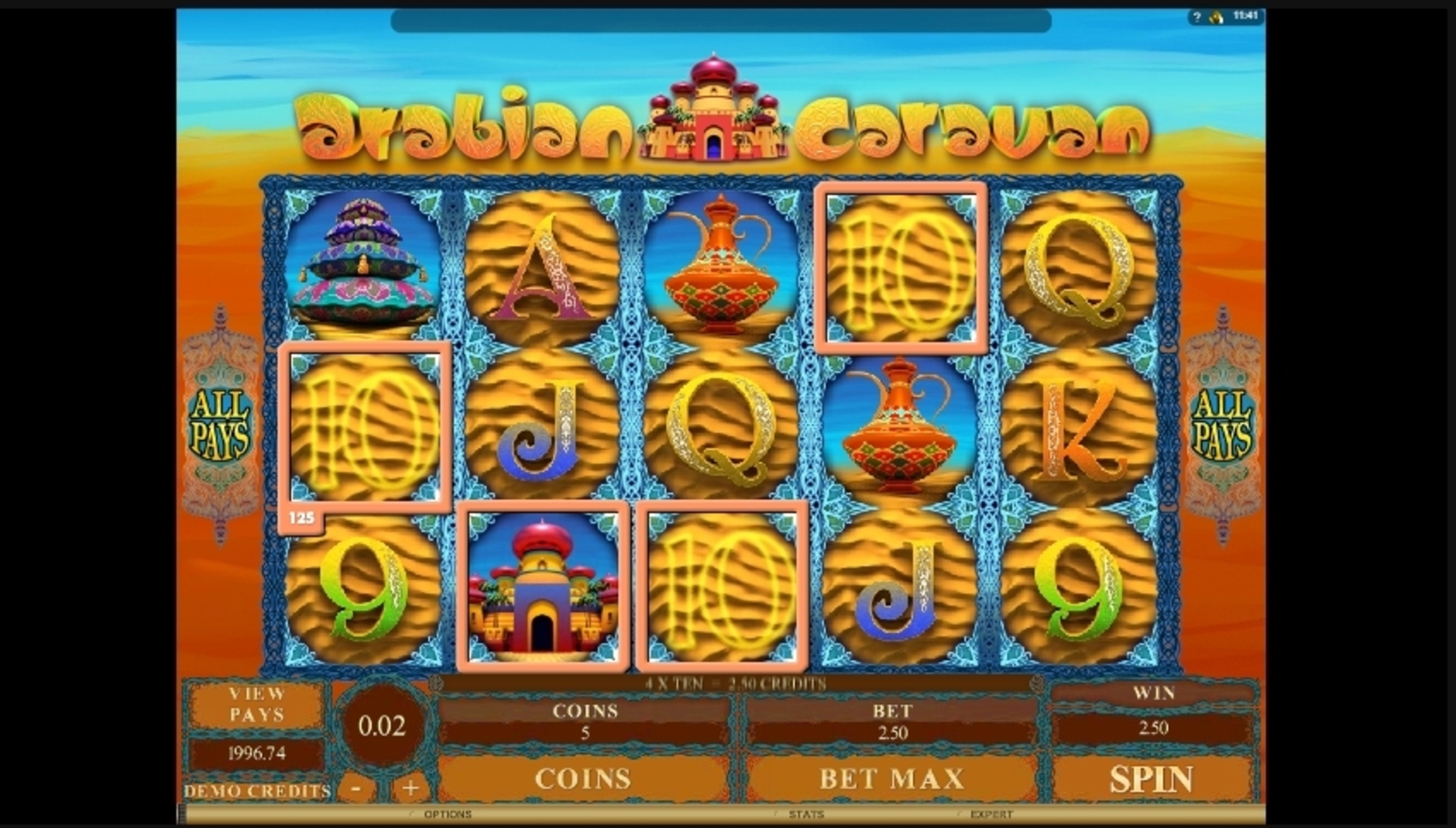 Win Money in Arabian Caravan Free Slot Game by Microgaming
