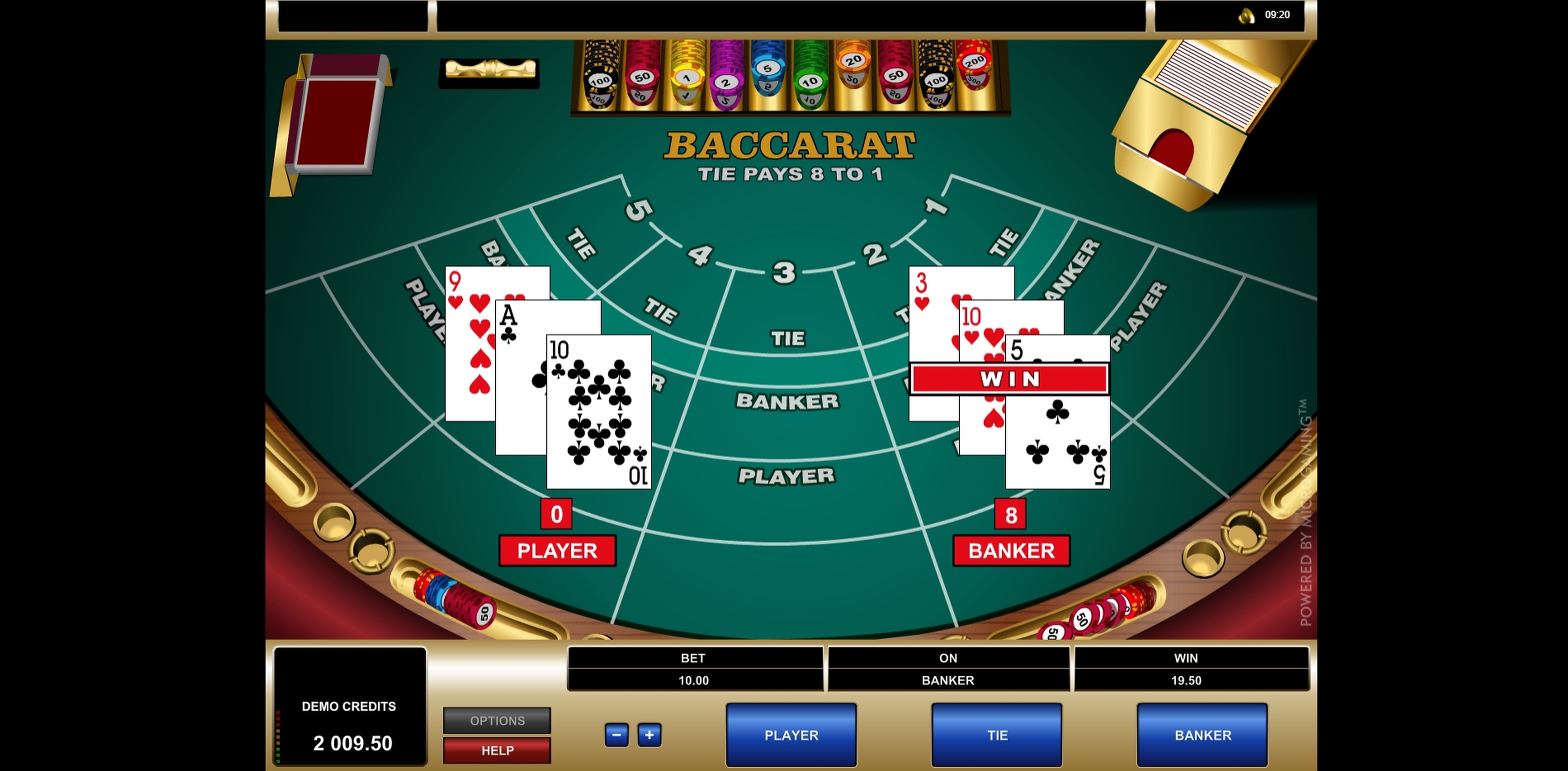 Win Money in Baccarat Free Slot Game by Microgaming