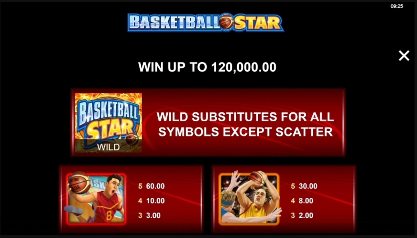 Info of Basketball Star Slot Game by Microgaming