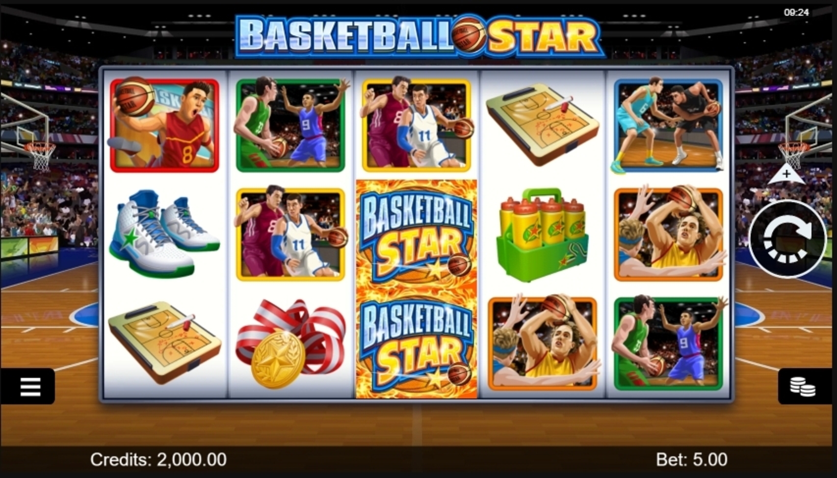Reels in Basketball Star Slot Game by Microgaming