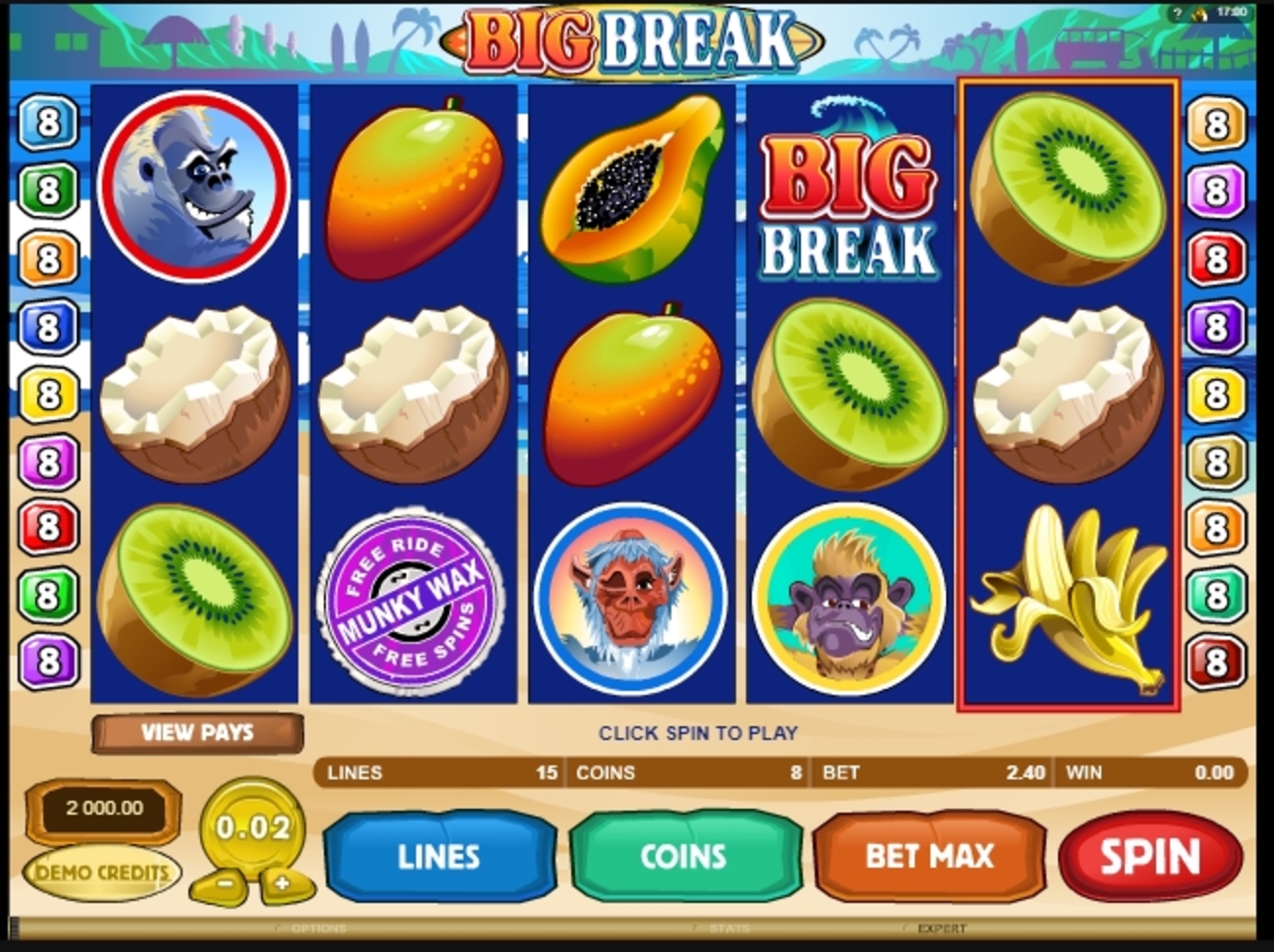 Reels in Big Break Slot Game by Microgaming