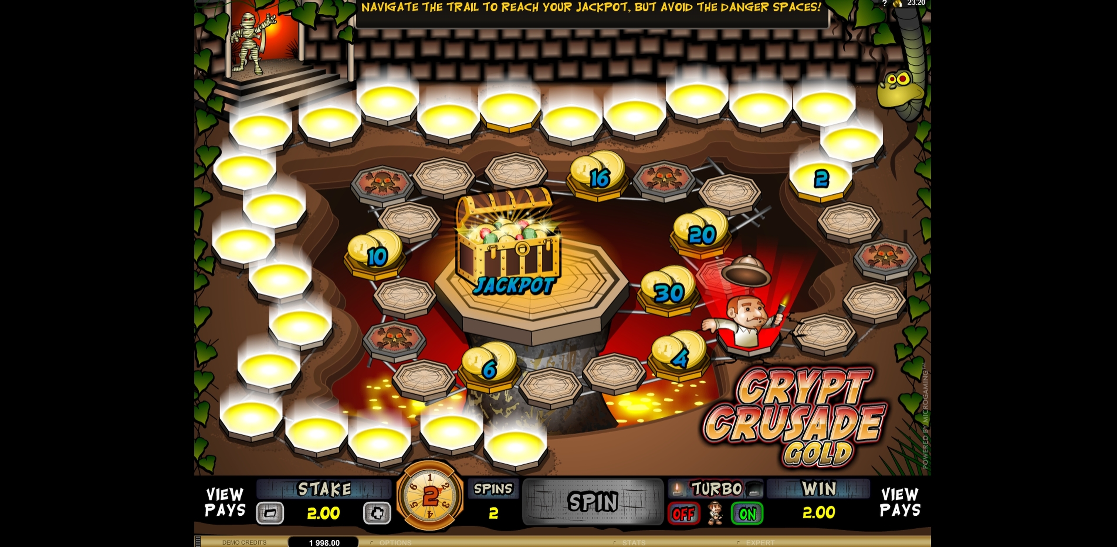 Win Money in Crypt Crusade Gold Free Slot Game by Microgaming