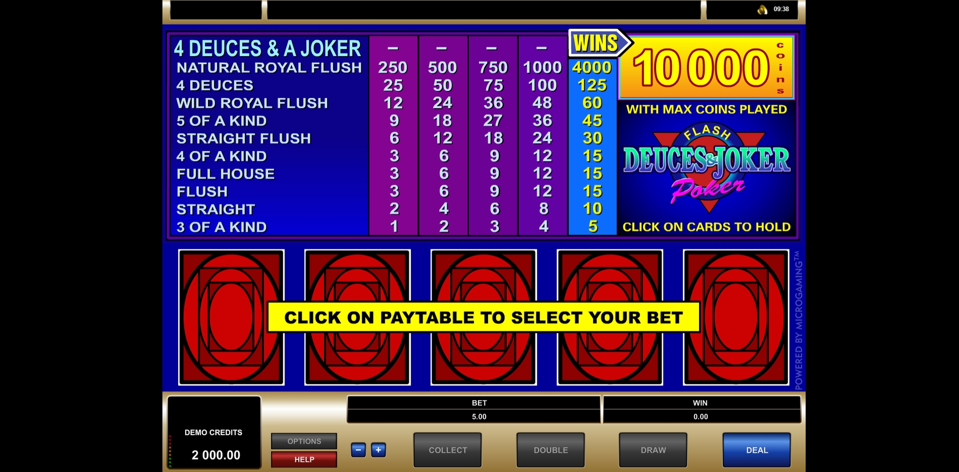 Reels in Deuces & Joker (Microgaming) Slot Game by Microgaming