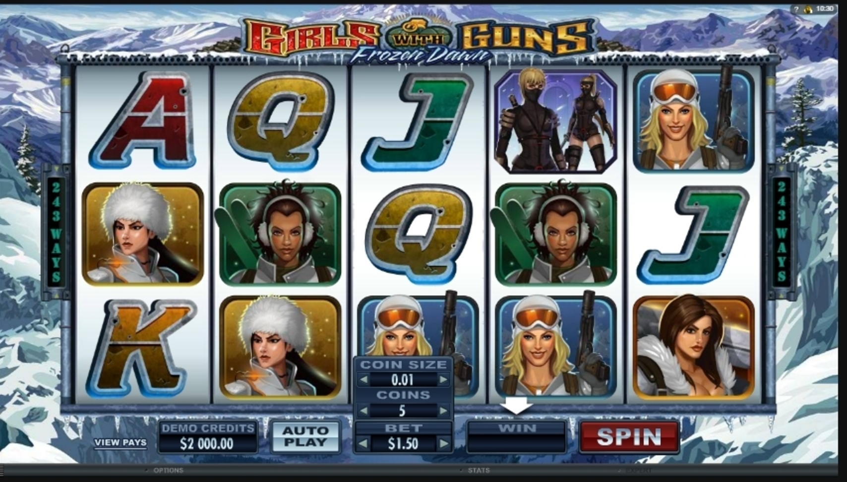 Reels in Girls With Guns - Frozen Dawn Slot Game by Microgaming