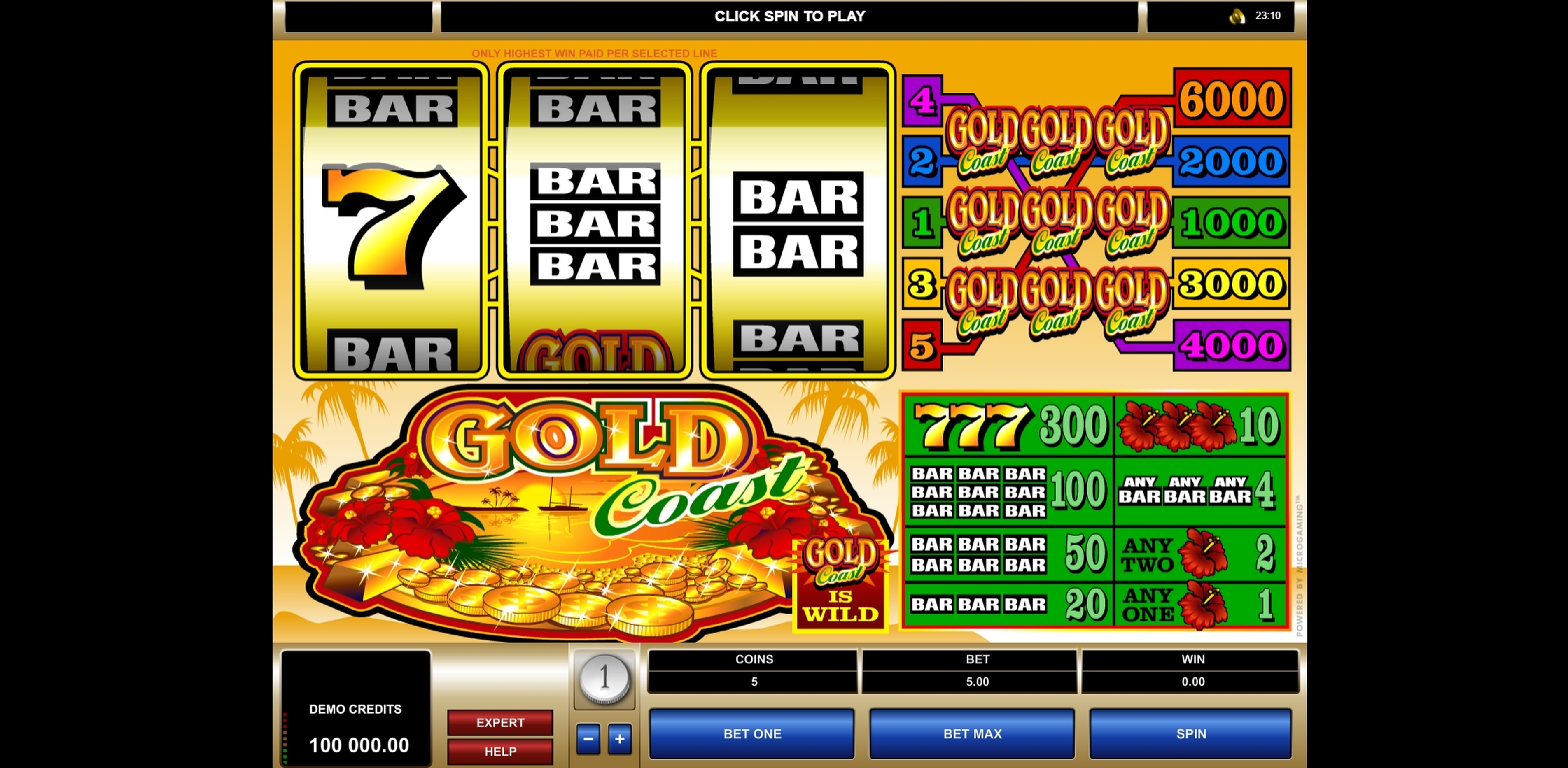Reels in Gold Coast Slot Game by Microgaming