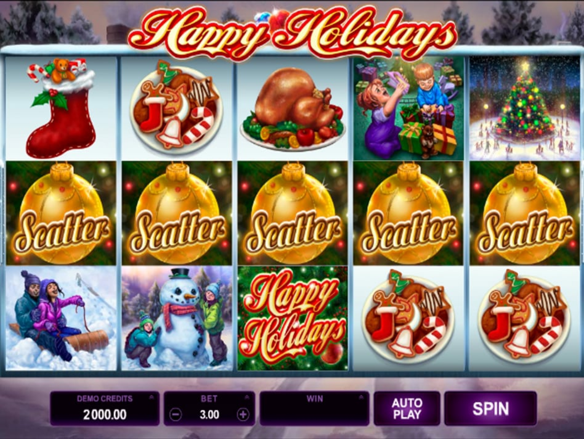 Happy Holidays Scratch Online Slot Demo Game by Microgaming