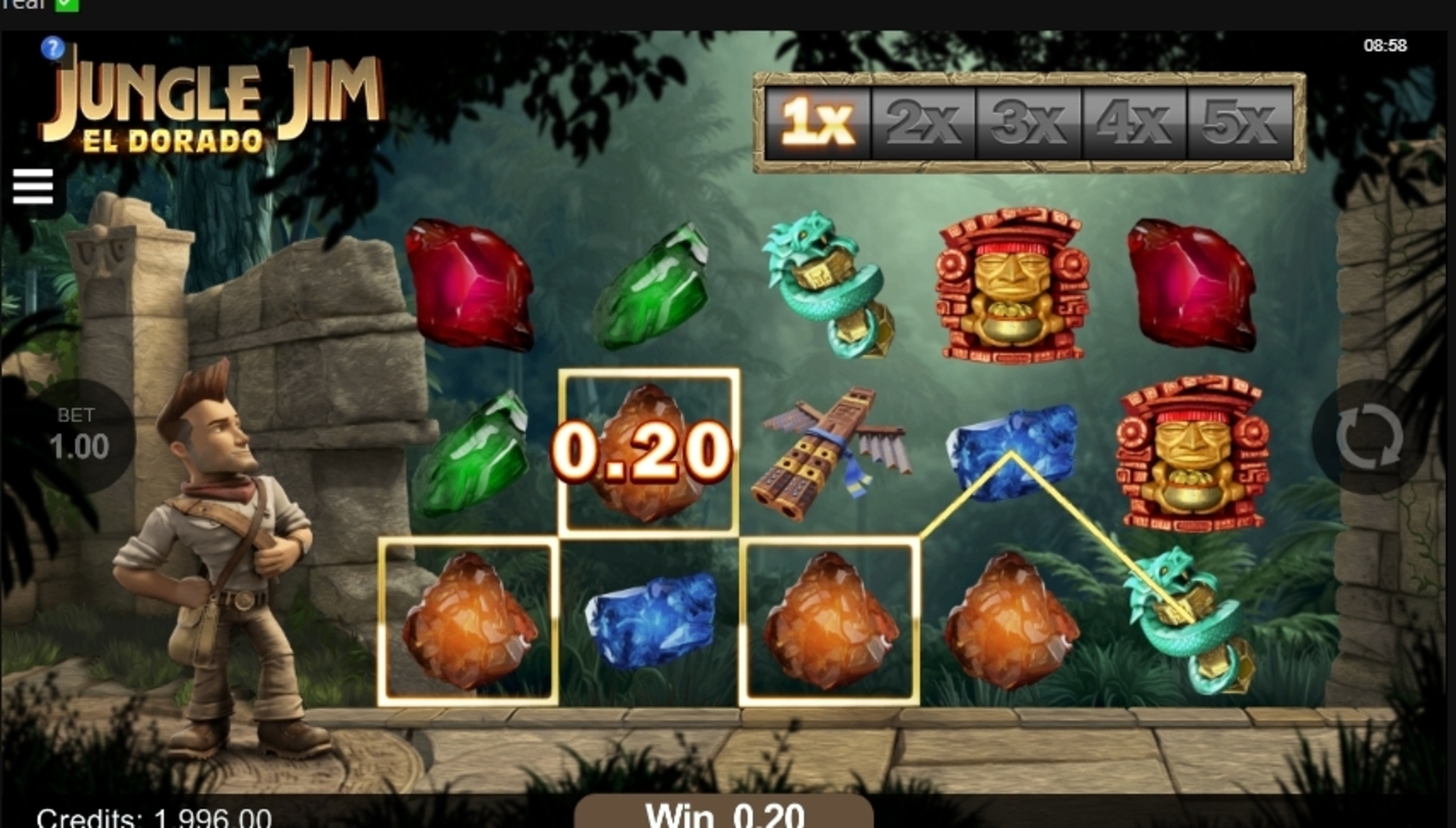 Win Money in Jungle Jim El Dorado Free Slot Game by Microgaming