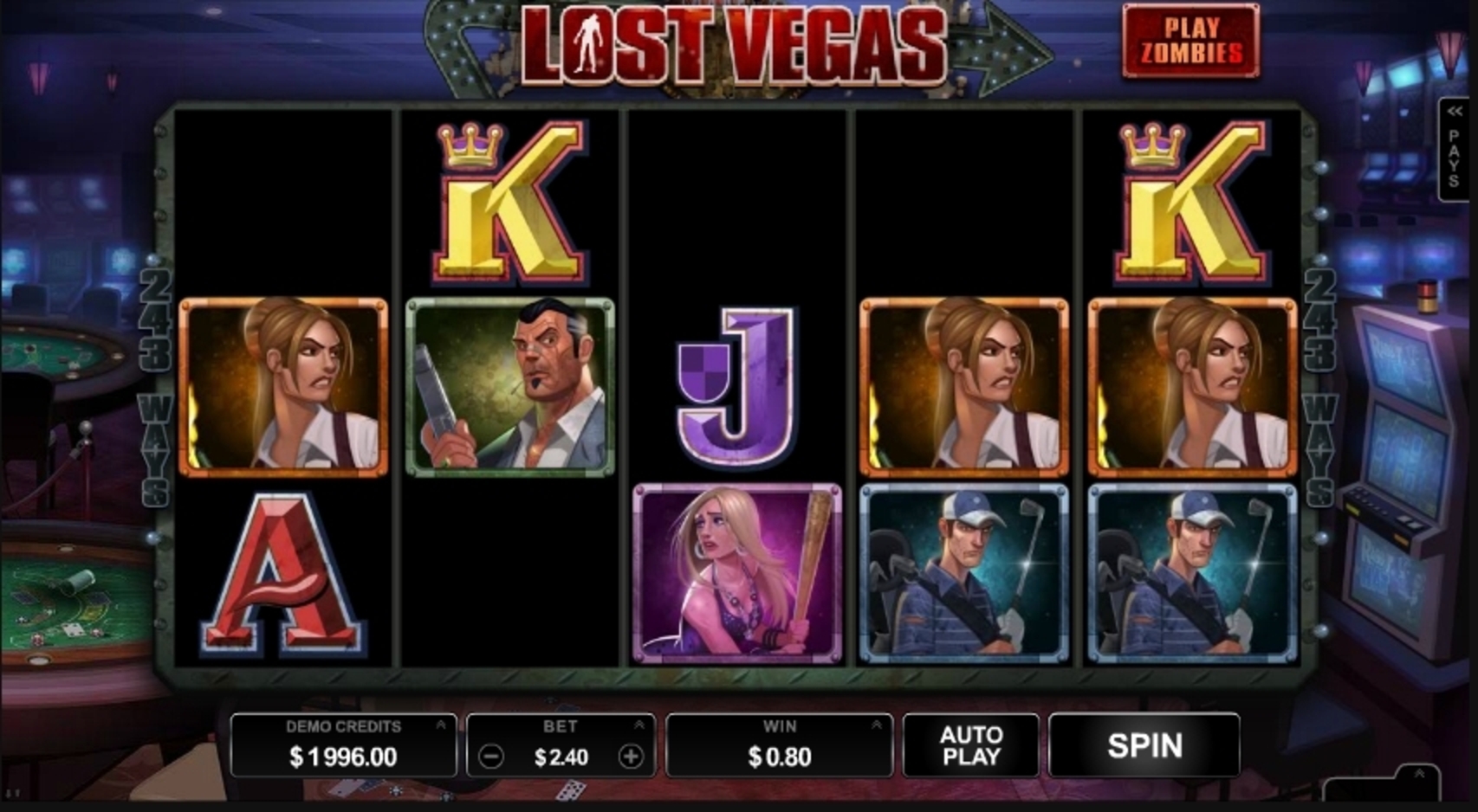 Win Money in Lost Vegas Free Slot Game by Microgaming