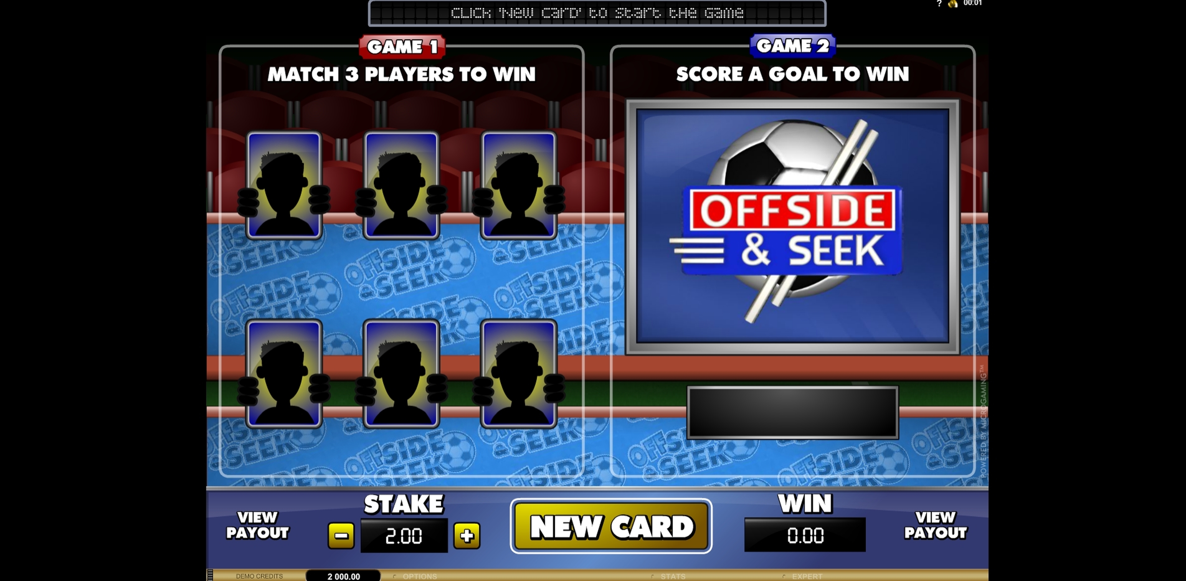 Reels in Offside And Seek Slot Game by Microgaming