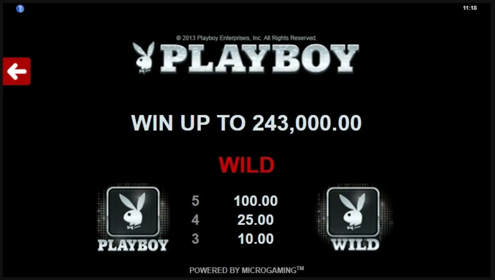 Info of Playboy Slot Game by Games Global