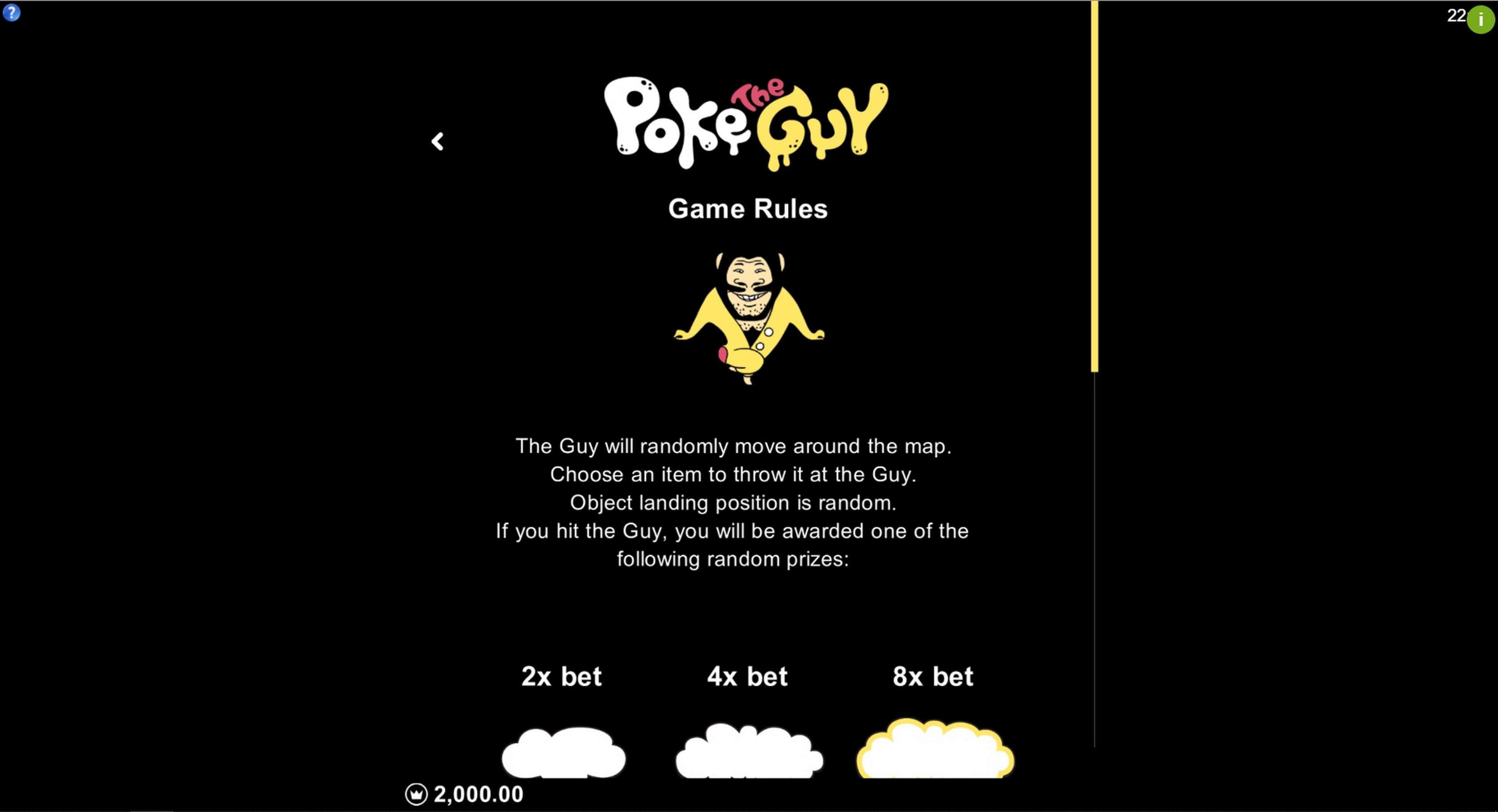 Info of Poke The Guy Slot Game by Microgaming