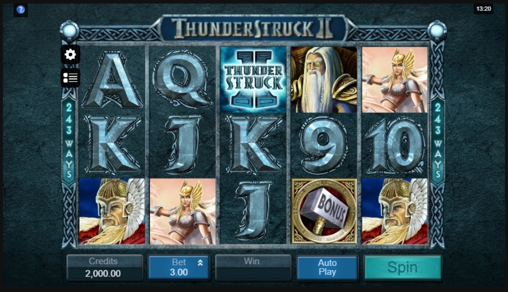 Reels in Thunderstruck II Slot Game by Microgaming