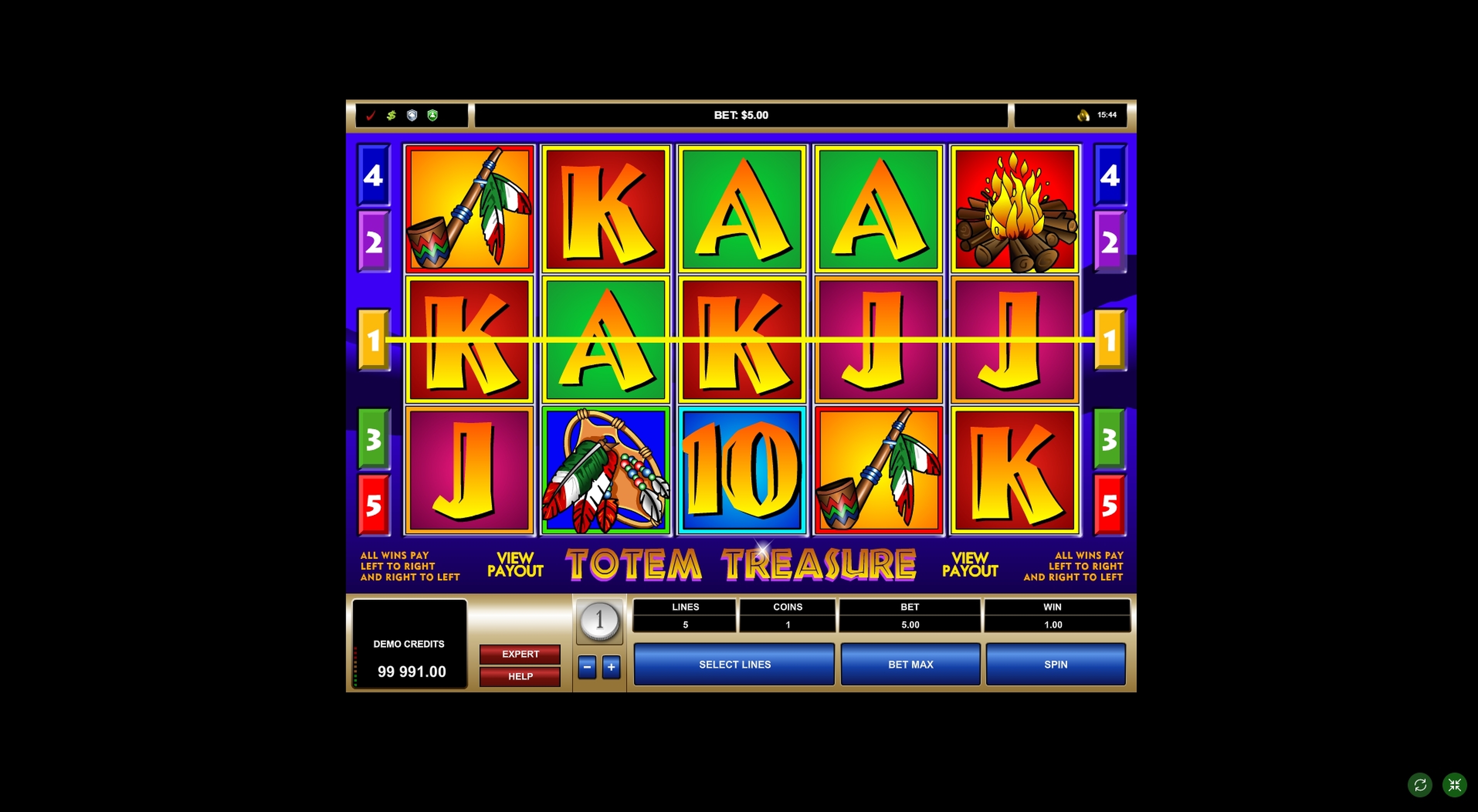 Win Money in Totem Treasure Free Slot Game by Microgaming